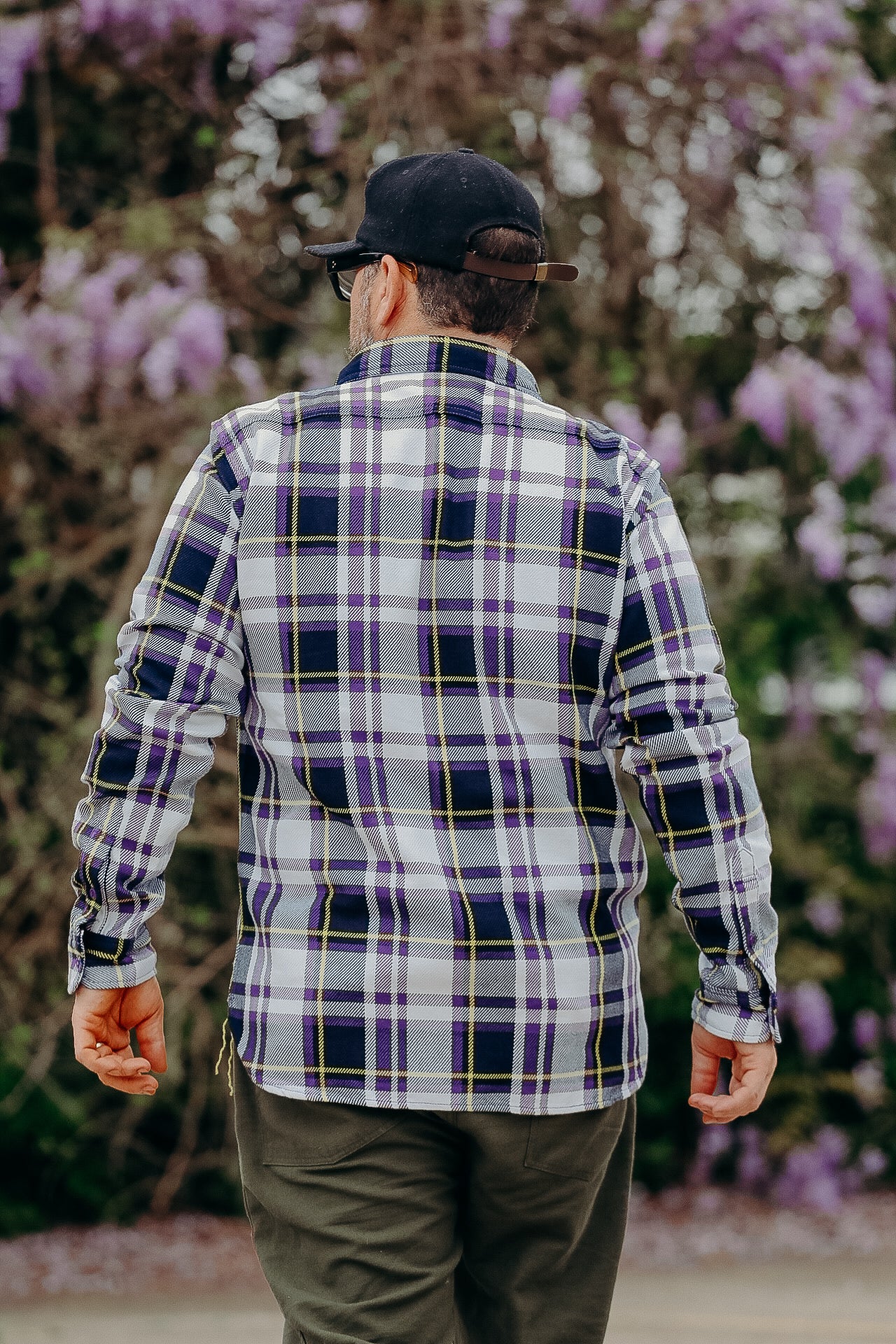 9oz Selvedge American Check Work Shirt - Purple IHSH-382-PUR