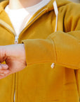 14oz Ultra Heavyweight Loopwheel Cotton Zippered Hoodie - Mustard IHSW-10-MUS