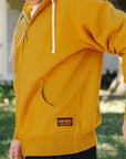 14oz Ultra Heavyweight Loopwheel Cotton Zippered Hoodie - Mustard IHSW-10-MUS