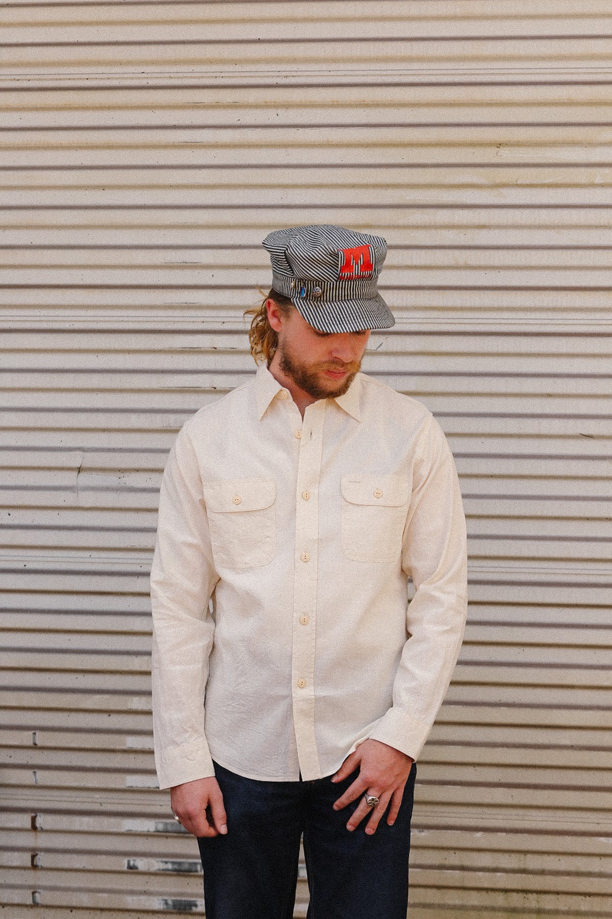 SC27851 Sugar Cane Long Sleeve Work Shirt- Natural Chambray