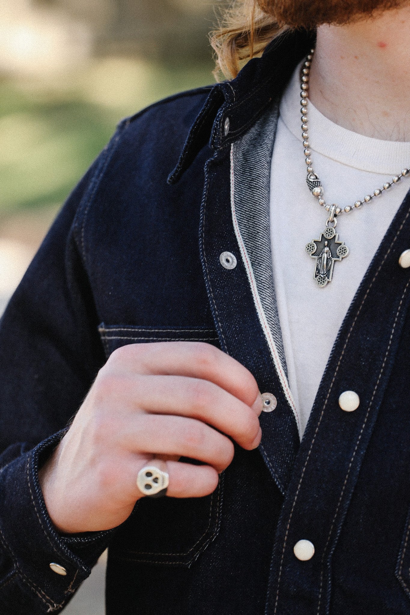 12oz Selvedge Denim Work Shirt With Snaps - Indigo IHSH-326-IND