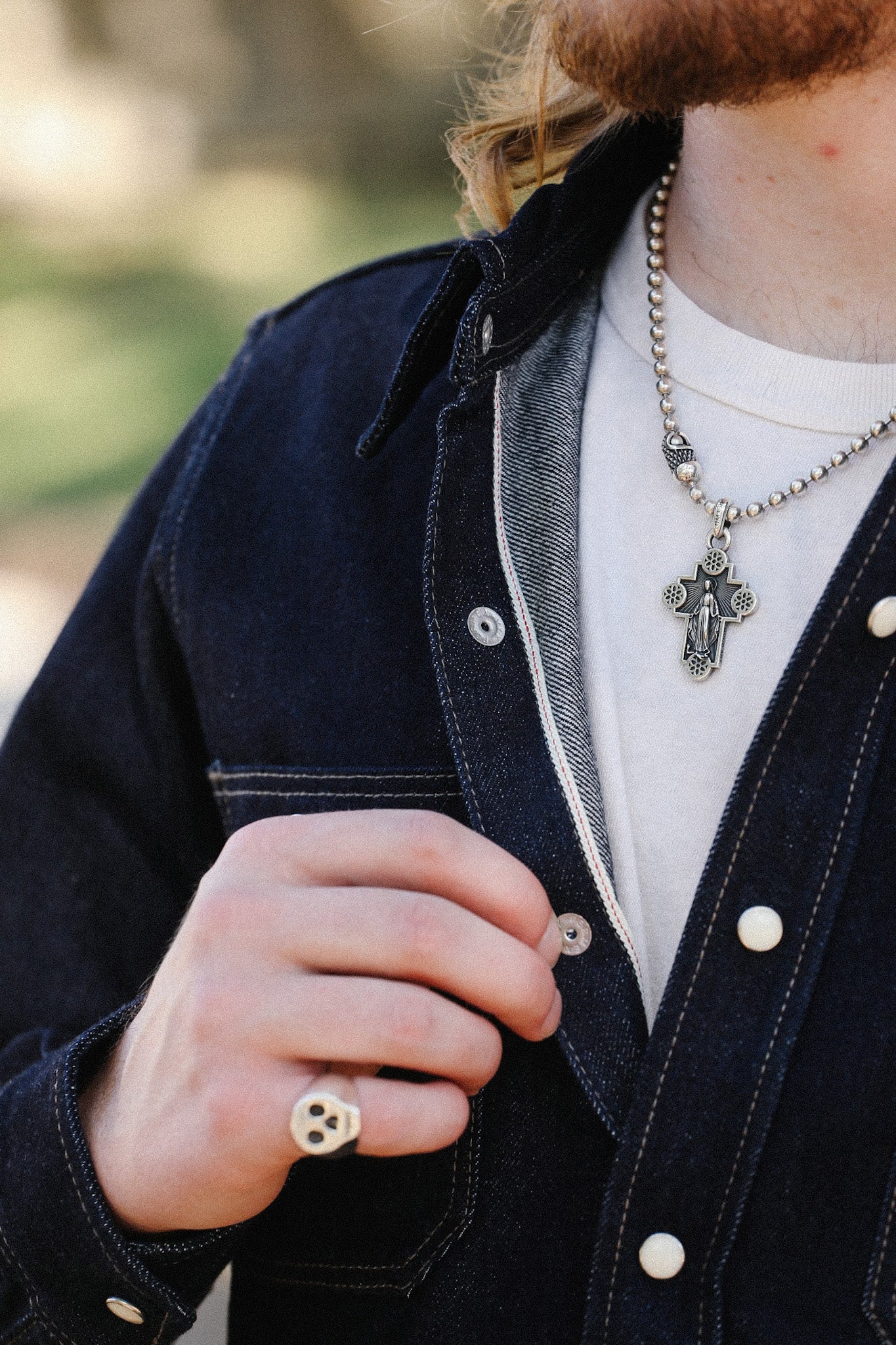 12oz Selvedge Denim Work Shirt With Snaps - Indigo IHSH-326-IND