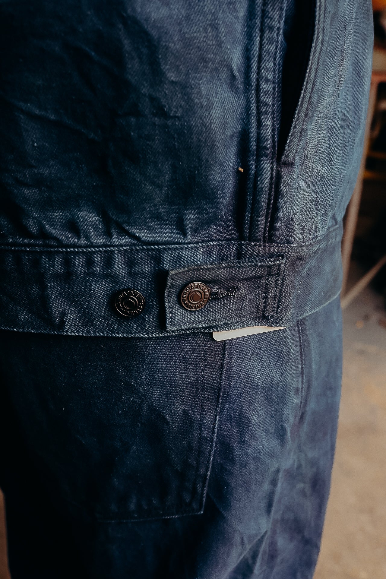 Mud and Natural Indigo Dyed Denim Jacket (MXGJ10024)