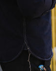 12oz Selvedge Denim Work Shirt With Snaps - Indigo Overdyed Black IHSH-326-OD