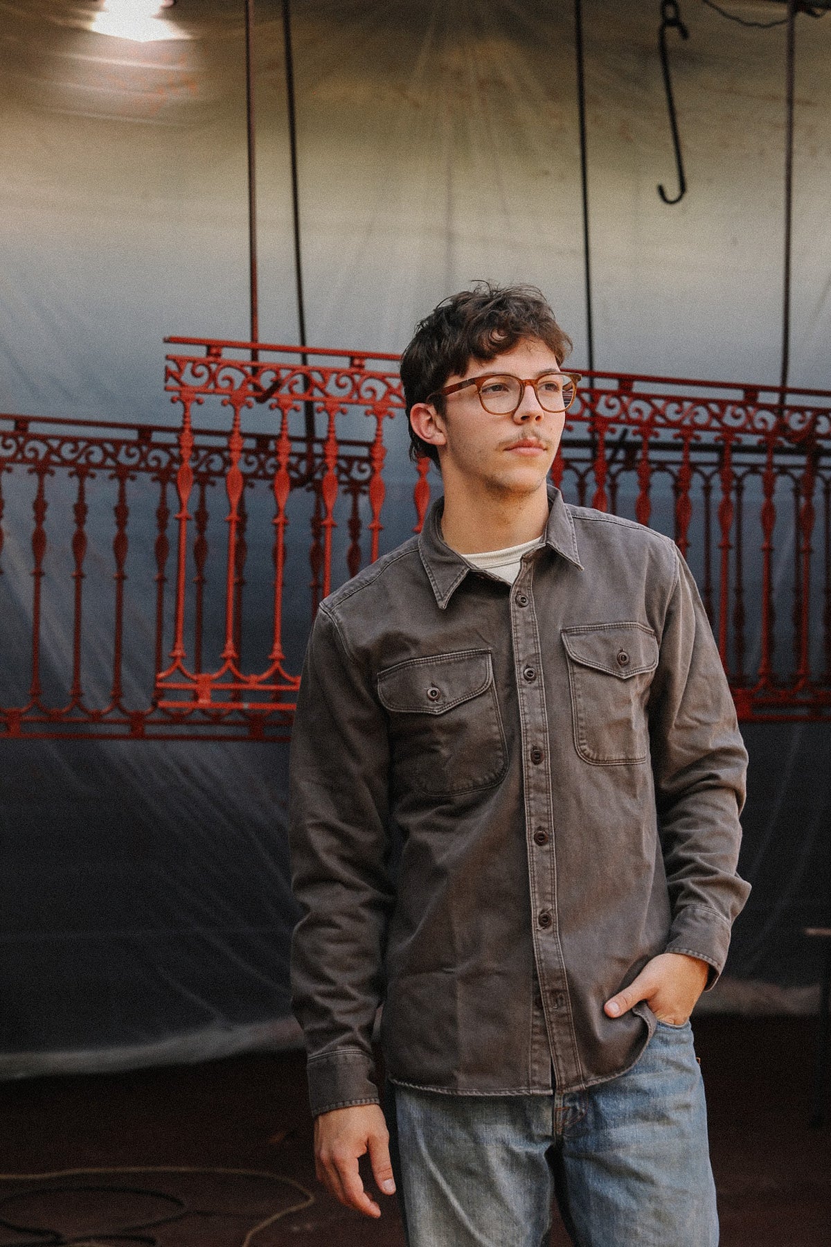 Freenote Cloth Utility Shirt- Chocolate