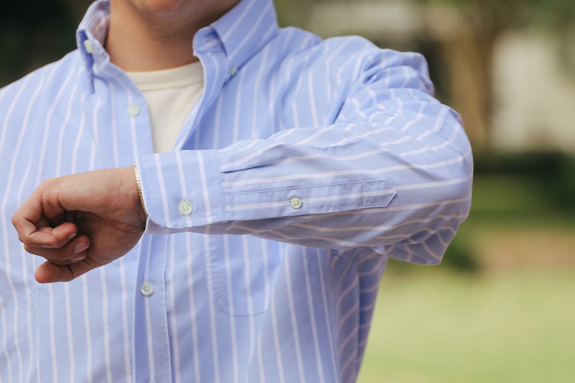 Big Oxford - Blue Banker Stripe