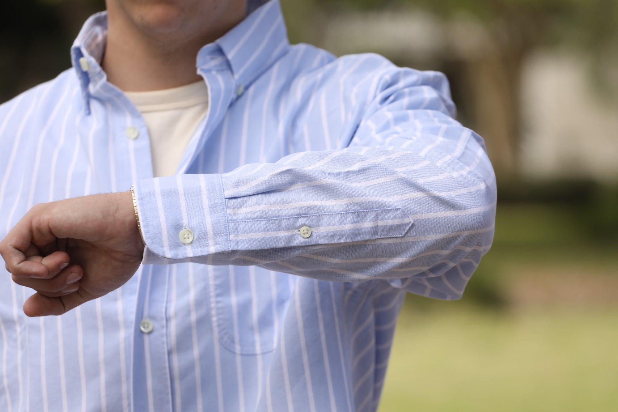 Big Oxford - Blue Banker Stripe