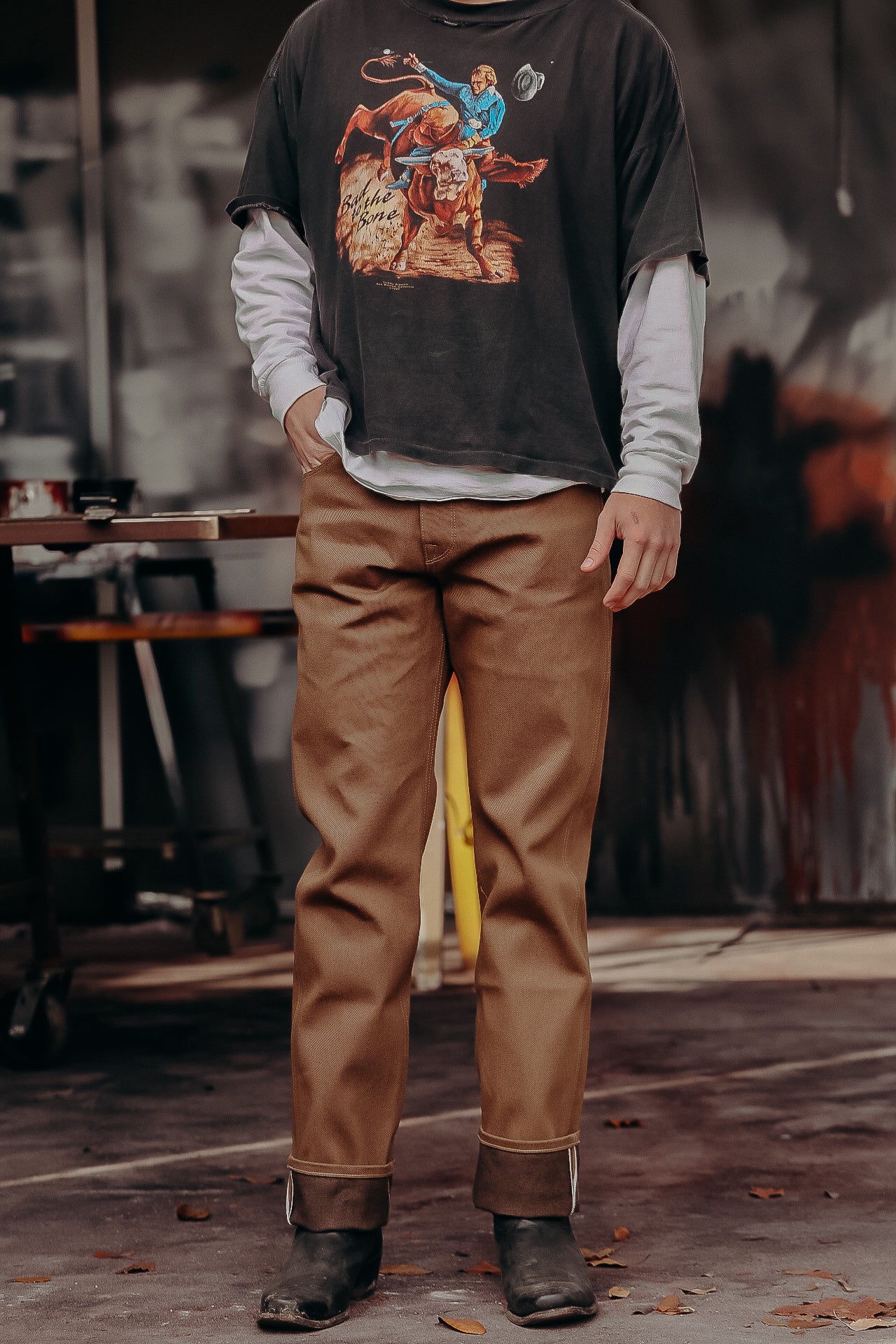 Wilkes Western- 15oz Brown Denim – Iron Shop Provisions
