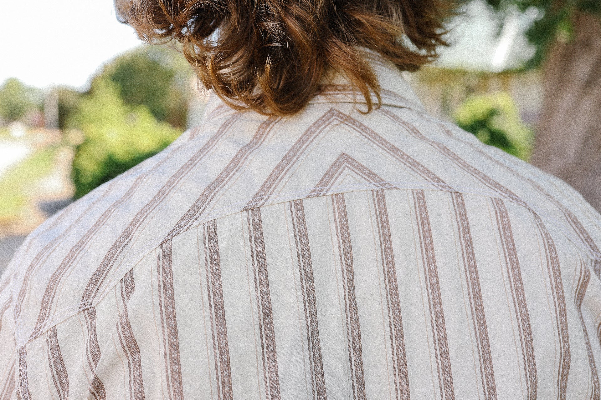 Calico Short Sleeve- Brown Stripe
