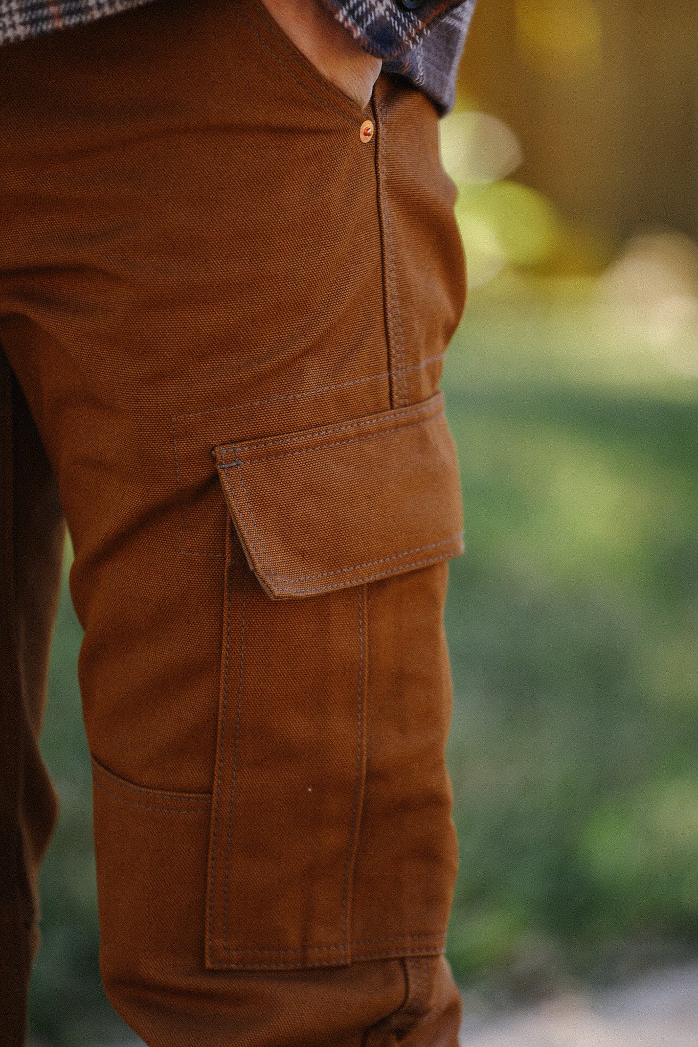 17oz Duck Cargo Pants - Brown IH-734-BRN