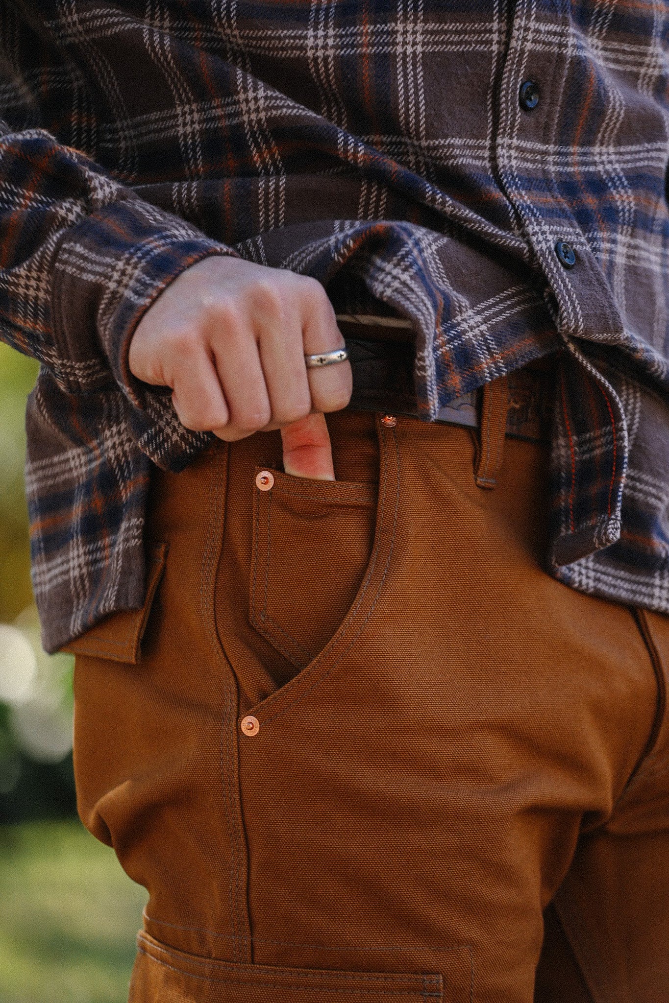 17oz Duck Cargo Pants - Brown IH-734-BRN