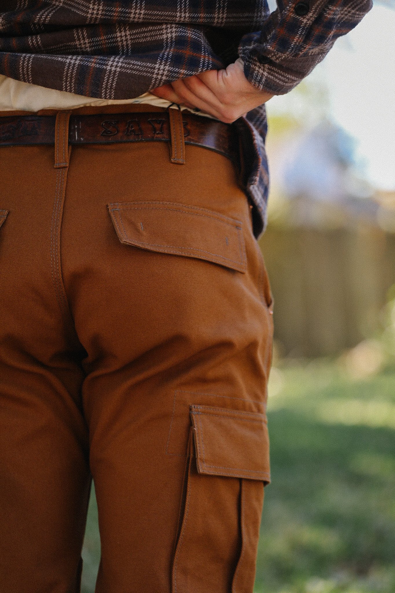 17oz Duck Cargo Pants - Brown IH-734-BRN