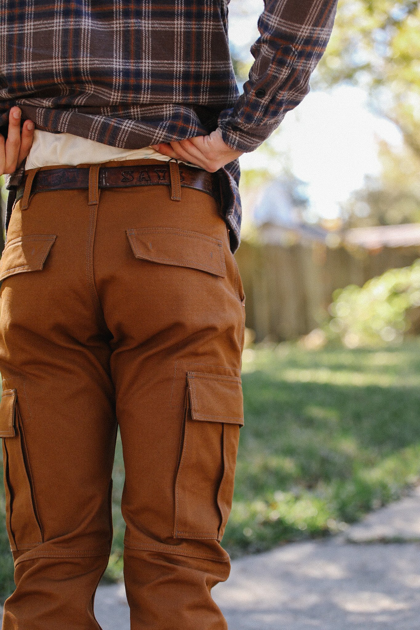 17oz Duck Cargo Pants - Brown IH-734-BRN
