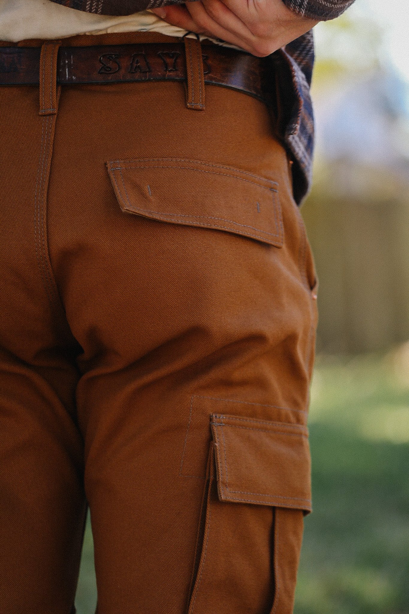 17oz Duck Cargo Pants - Brown IH-734-BRN