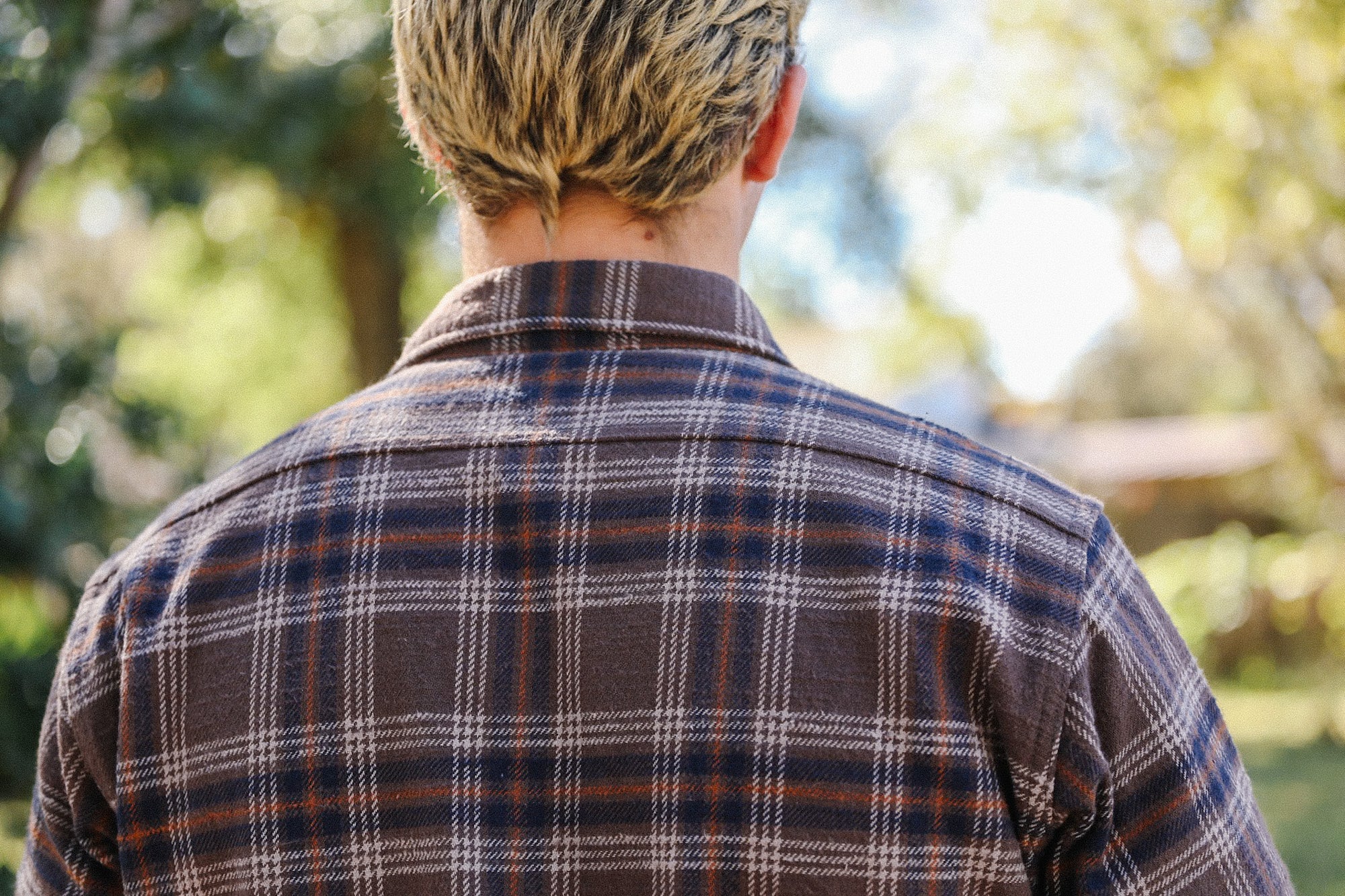 Slubby Heavy Flannel Check Work Overshirt - Brown IHSH-430-BRN