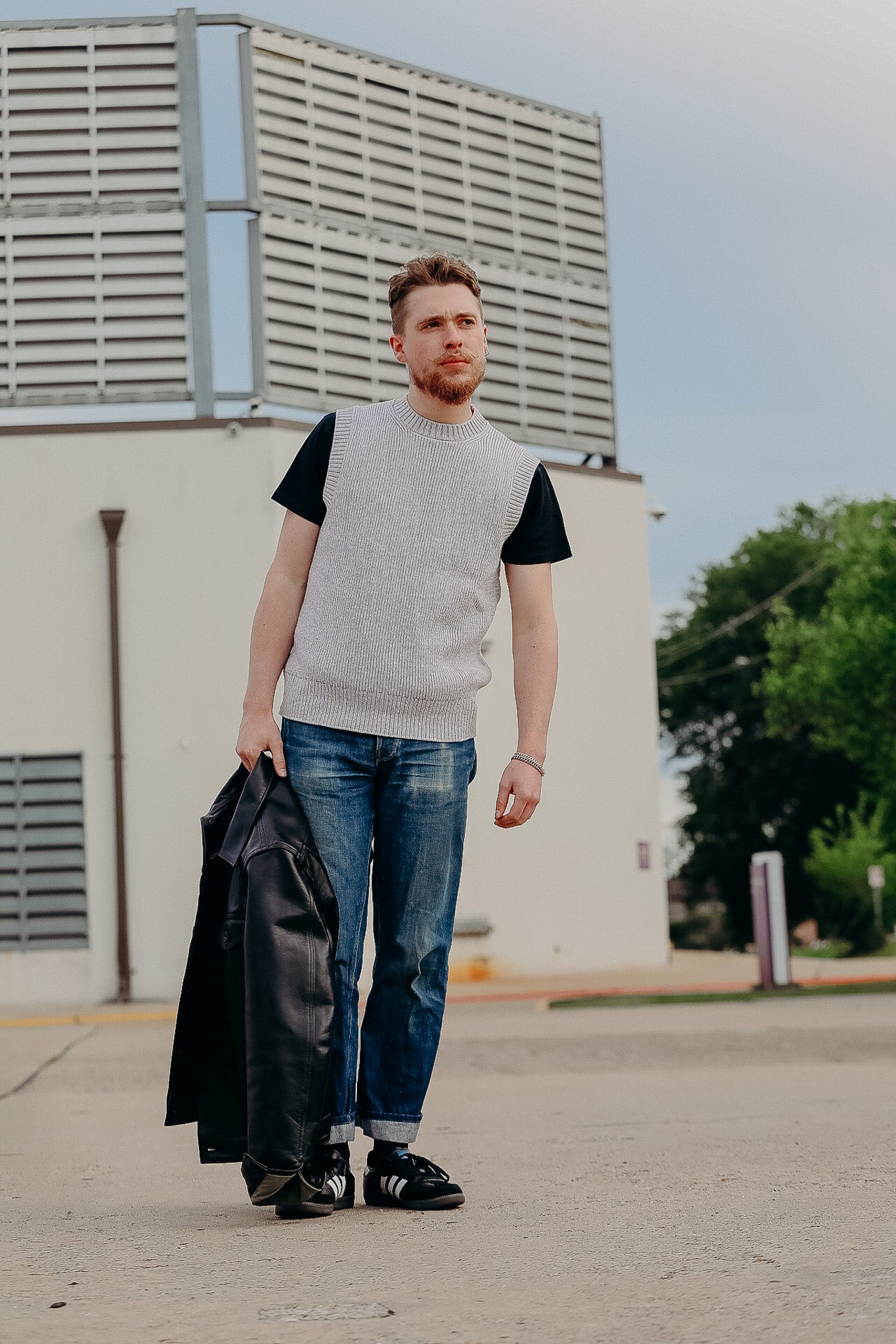 Sweater Vest - Natural Marled Yarn