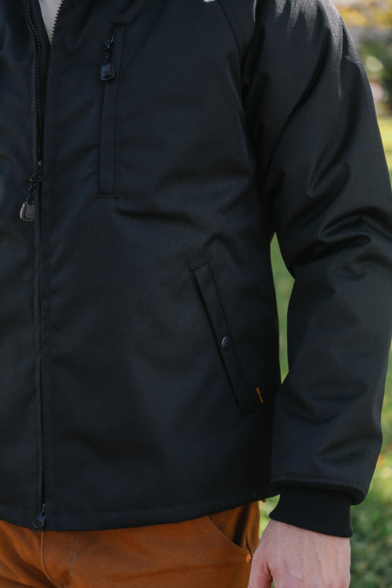 Cordura® Fleece Lined Windbreaker - Black IHJ-152-BLK
