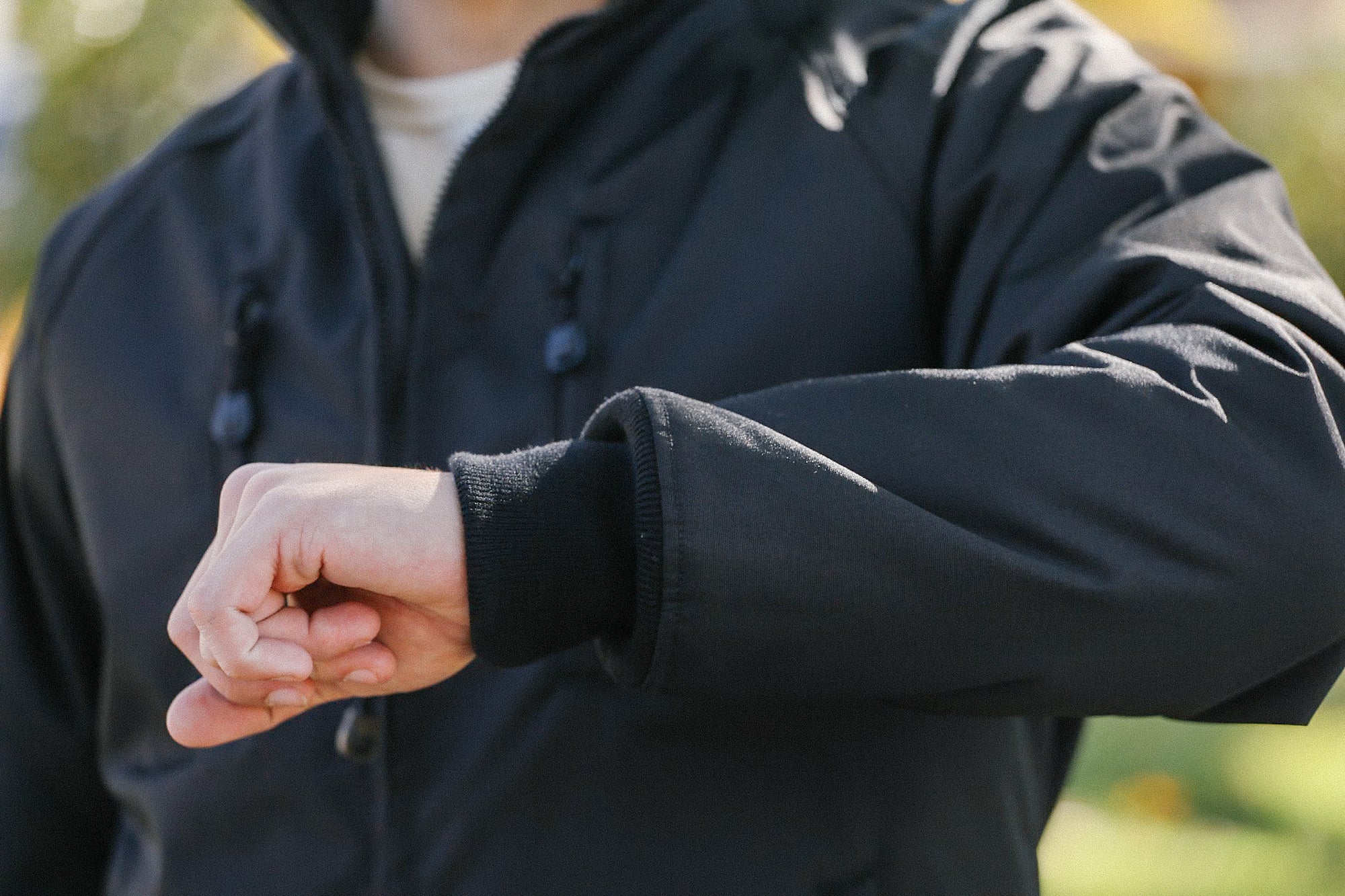 Cordura® Fleece Lined Windbreaker - Black IHJ-152-BLK