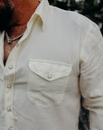 Tencel Gabardine Pearl Snap Shirt - Natural