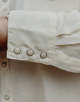 Tencel Gabardine Pearl Snap Shirt - Natural