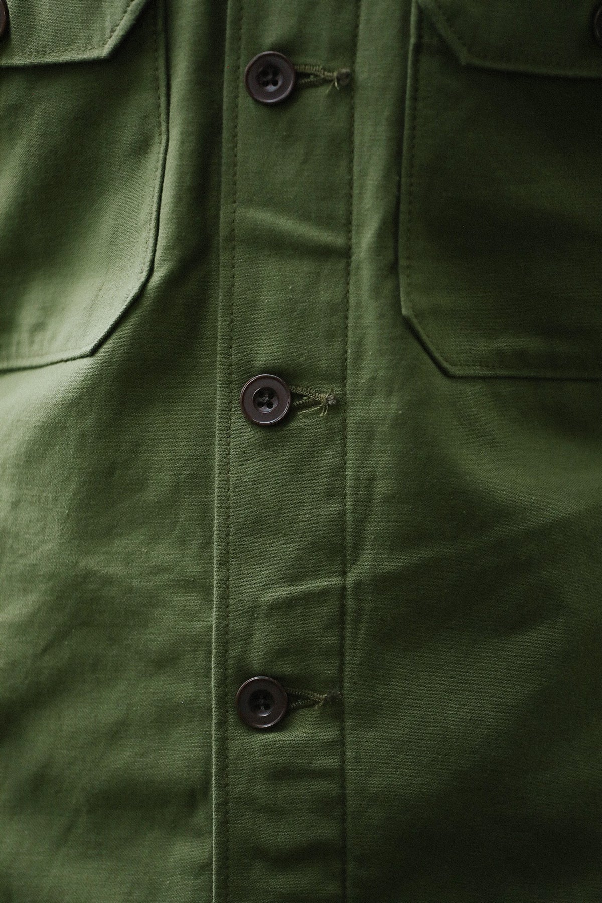 IHSH-451-ODG Iron Heart 9oz Cotton Sateen Military CPO Shirt - Olive Drab Green