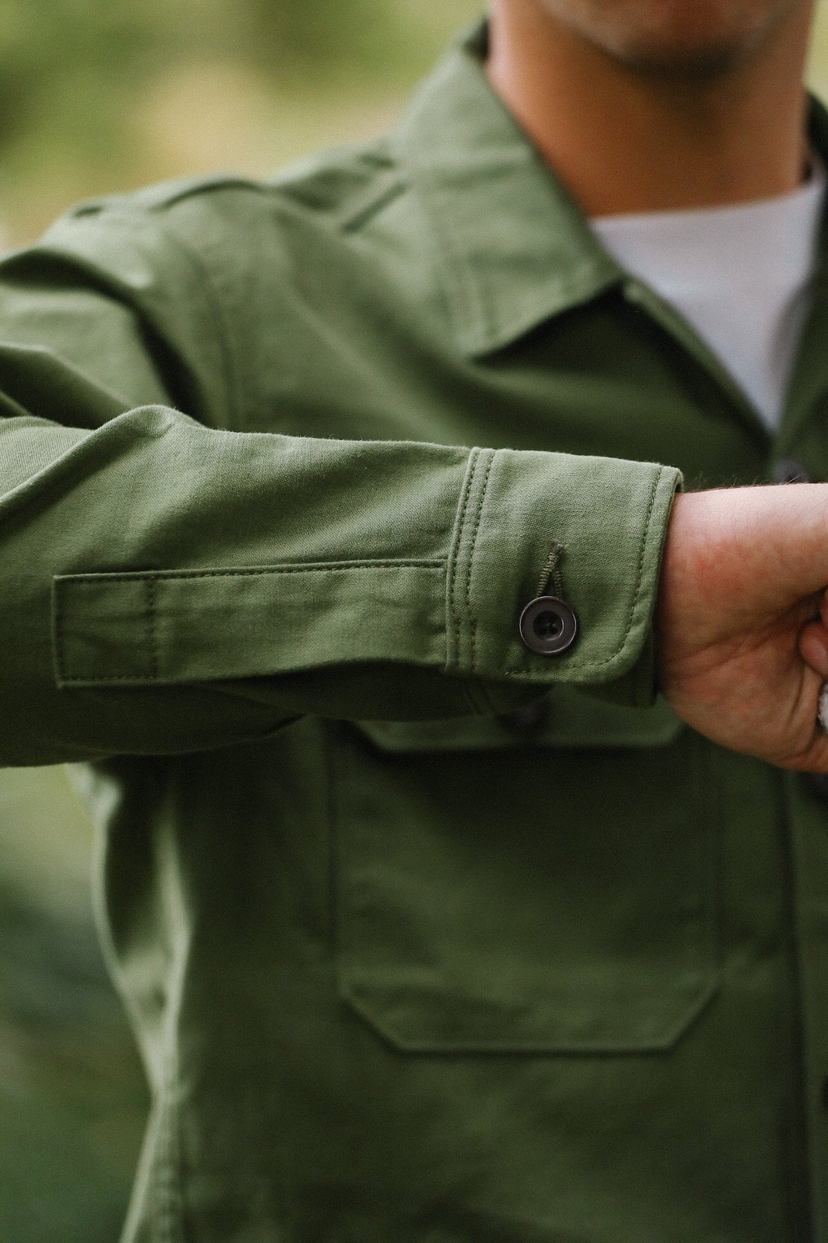 IHSH-451-ODG Iron Heart 9oz Cotton Sateen Military CPO Shirt - Olive Drab Green