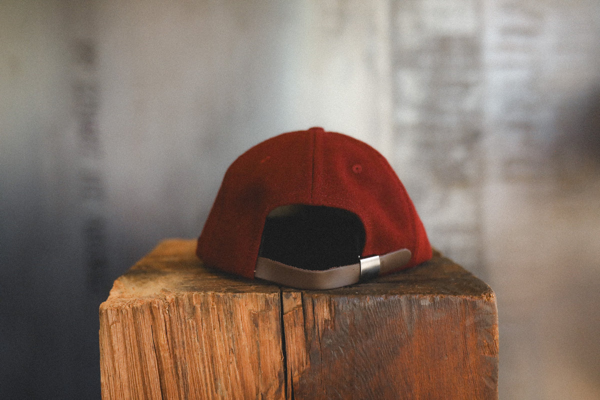 ANM Wool Vintage 6 Panel Cap- Burgundy