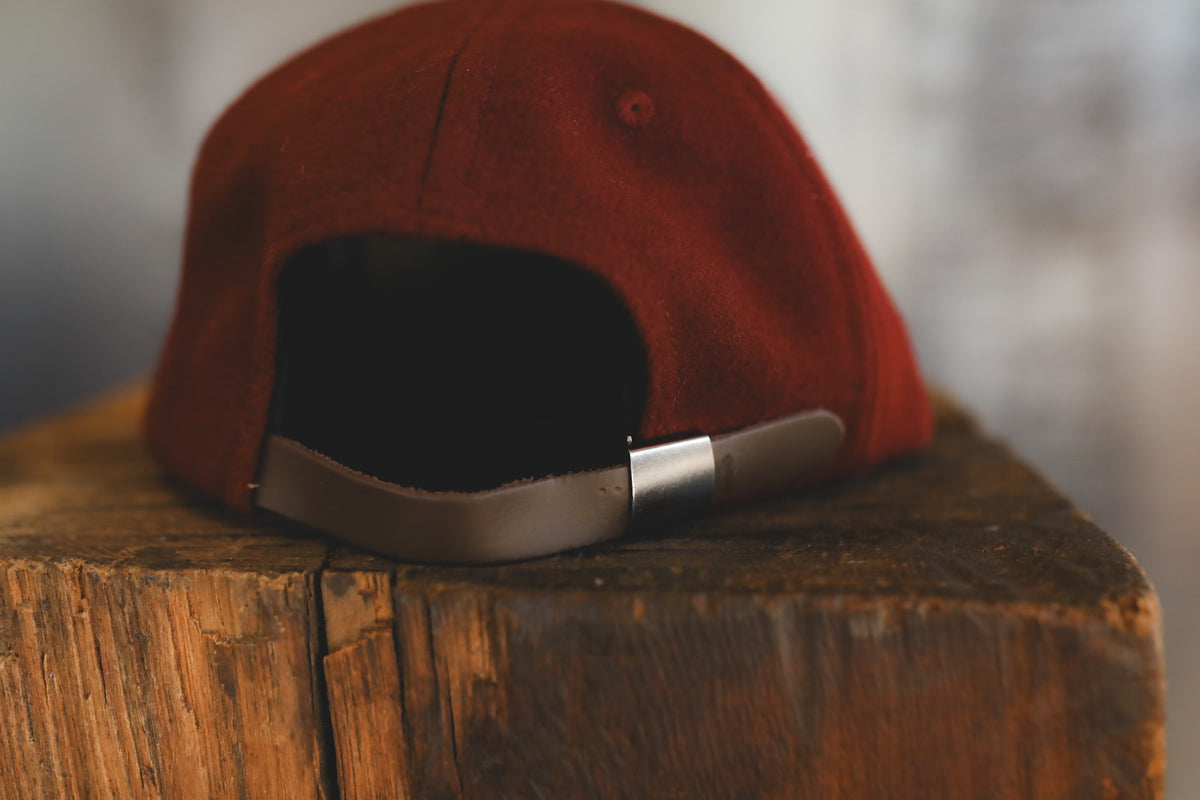 ANM Wool Vintage 6 Panel Cap- Burgundy
