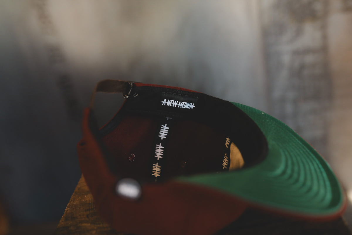 ANM Wool Vintage 6 Panel Cap- Burgundy