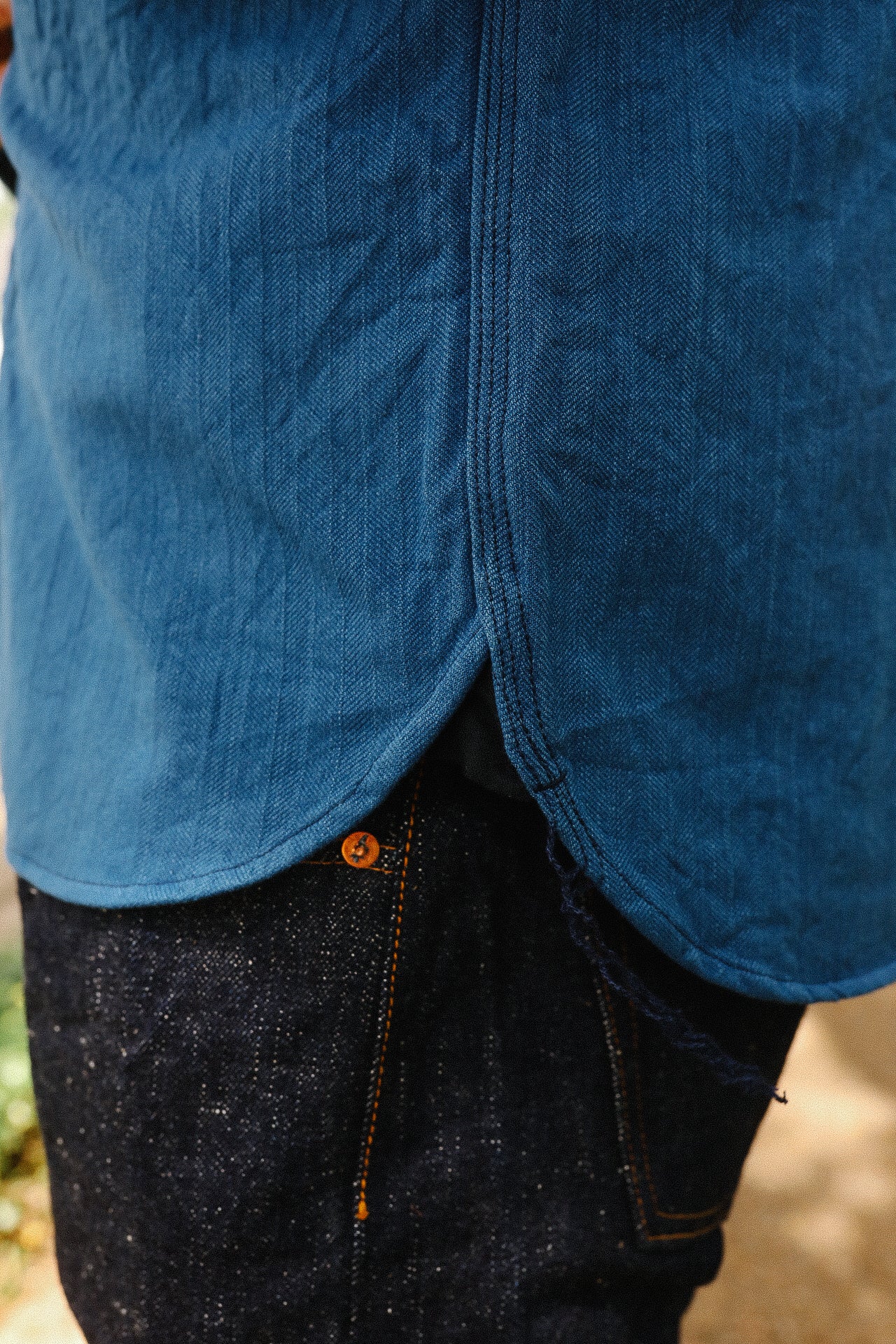 &quot;ASAGI HBT&quot; Natural Indigo Shirt (SSS25-AHB)