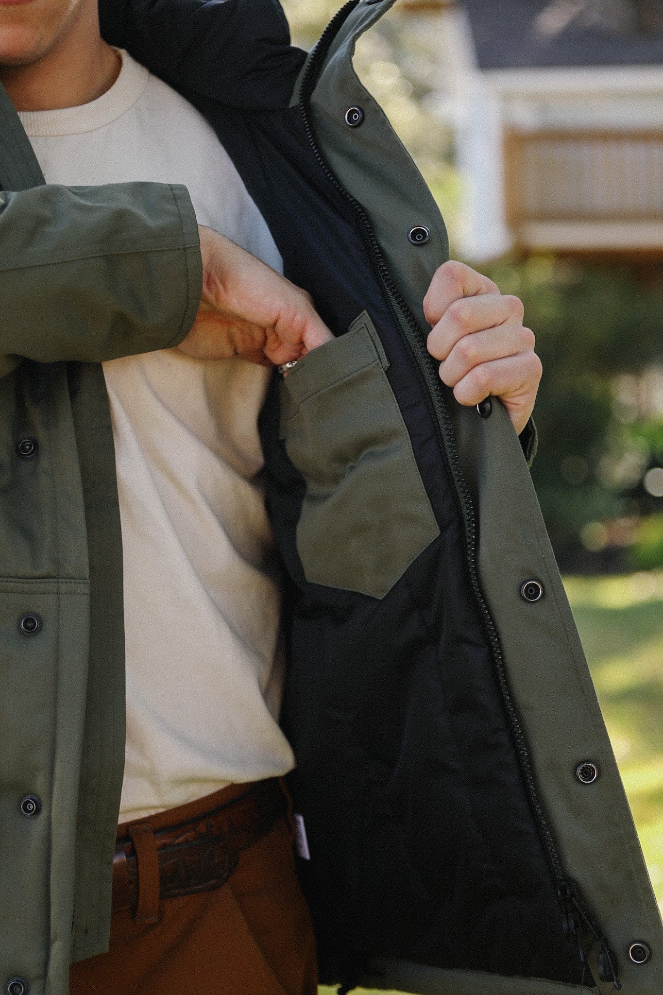 8oz Sateen/Primaloft® Winter Parka Jacket - Olive IHJ-154-OLV