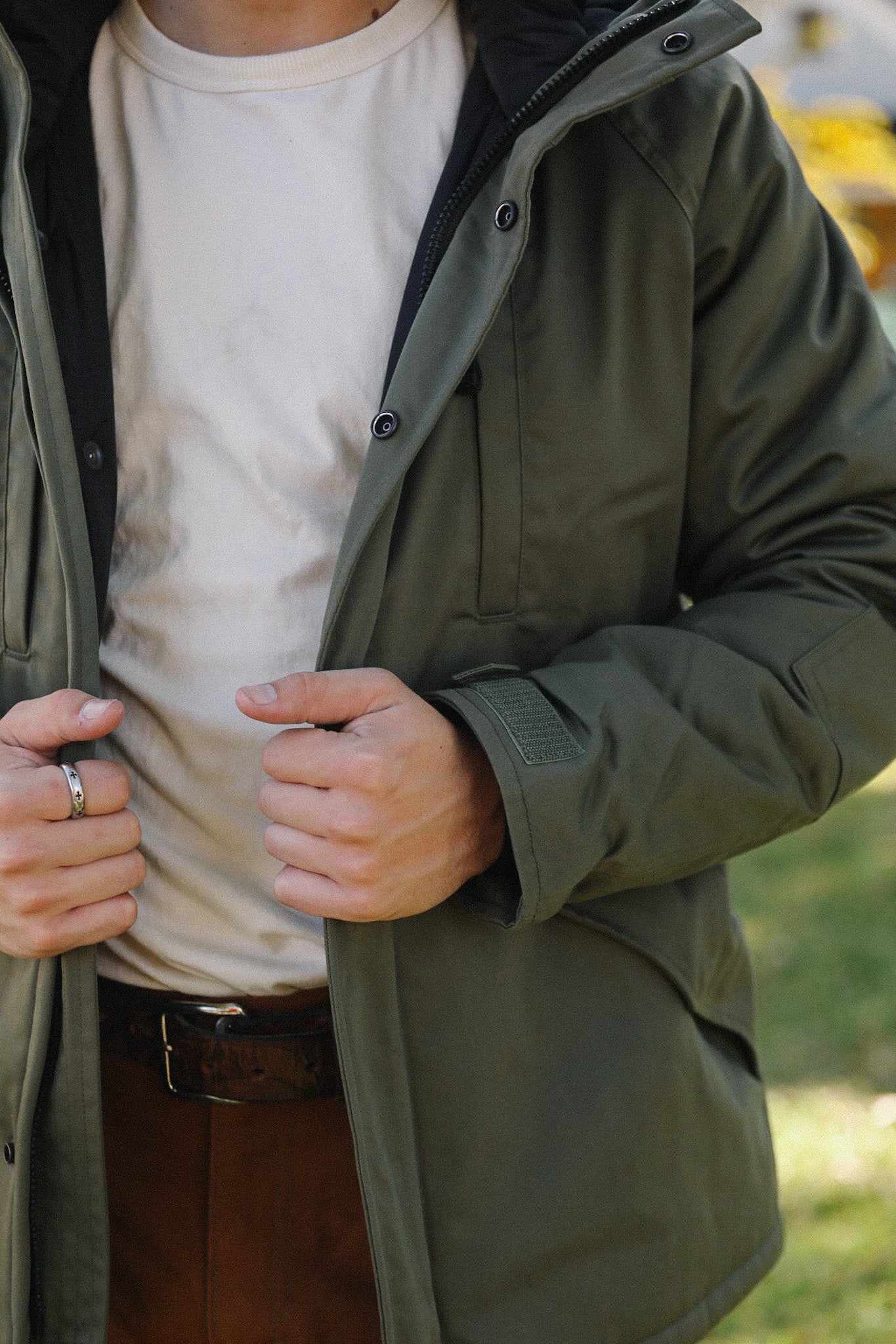 8oz Sateen/Primaloft® Winter Parka Jacket - Olive IHJ-154-OLV