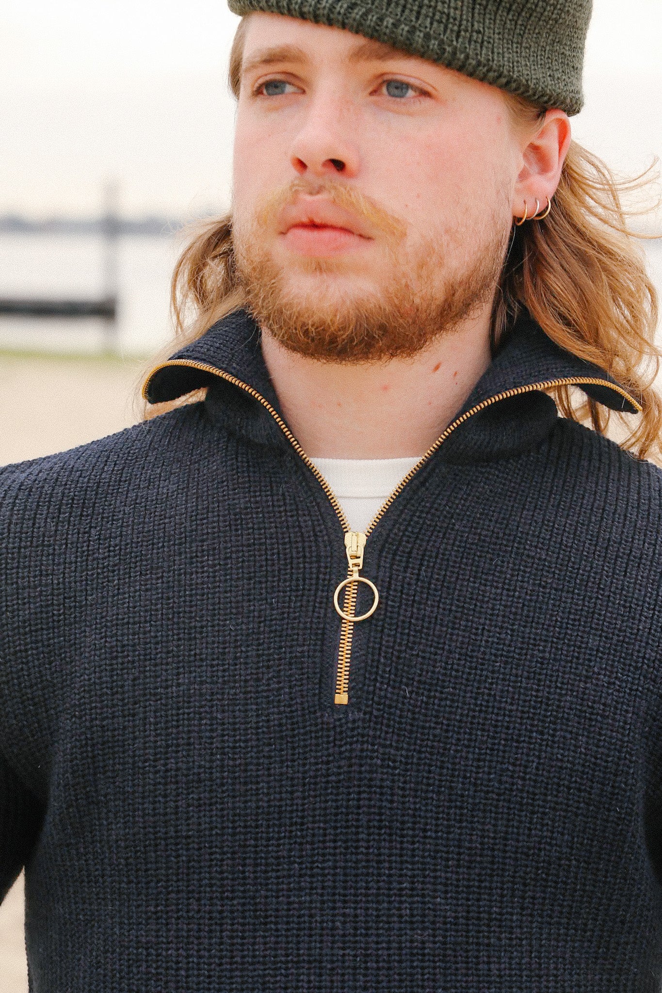 即完売　obfer 25ss Skipper Pullover Skipper Sweater Virgin Wool- Ink – Iron Shop Provisions