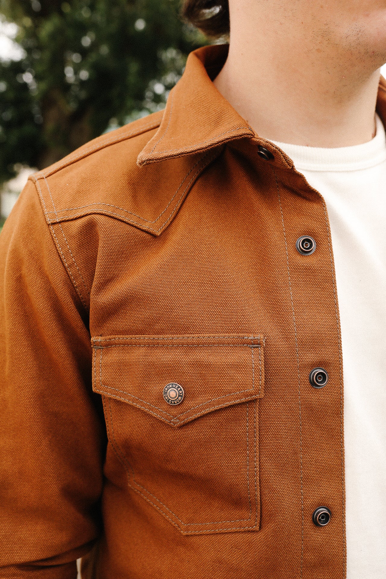 17oz Cotton Duck CPO Shirt - Brown IHSH-422-BRN