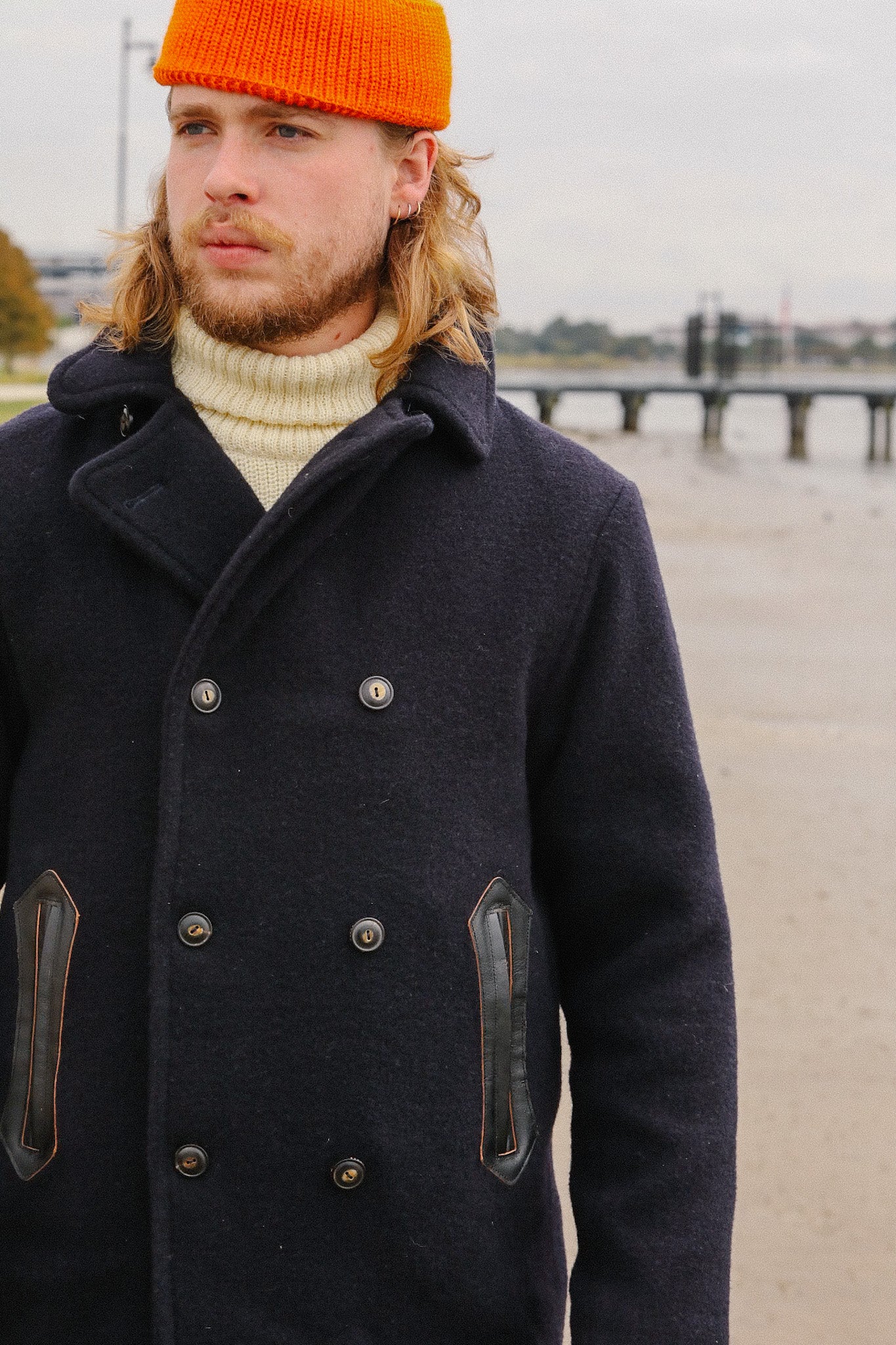 Larson Peacoat- Midnight Navy
