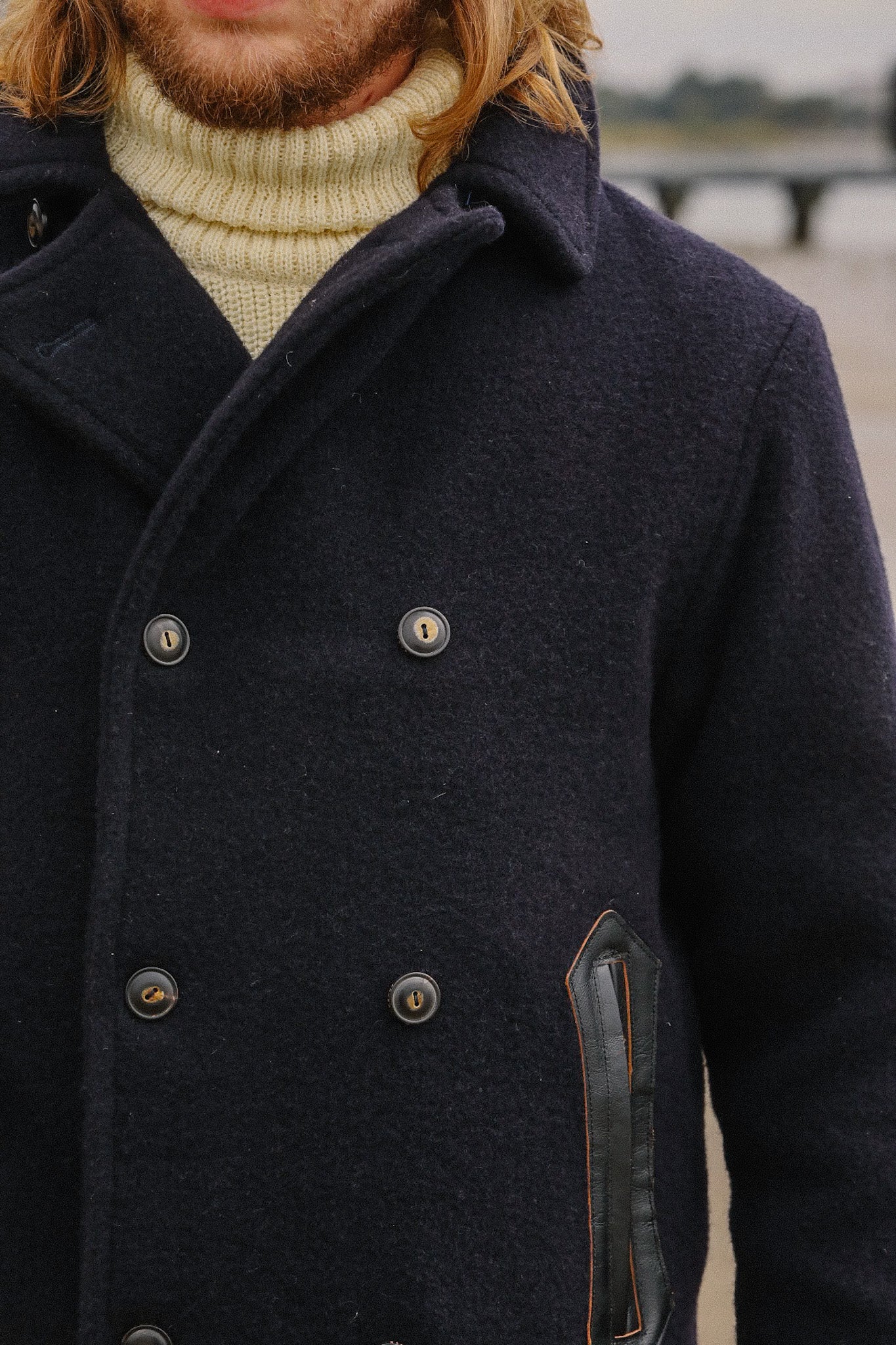 Larson Peacoat- Midnight Navy