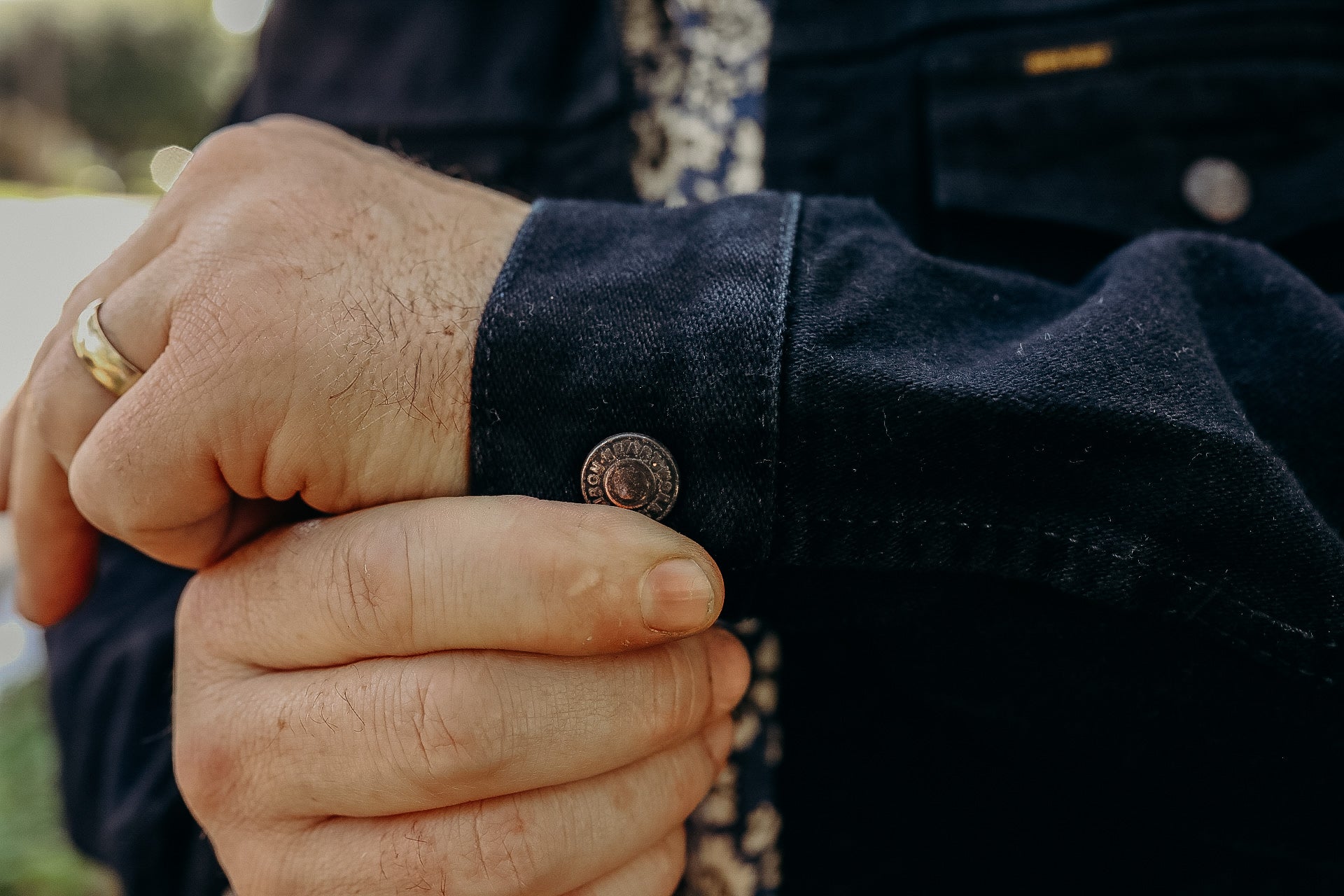 14oz Broken Twill Selvedge Denim Work Jacket - Indigo Overdyed Black