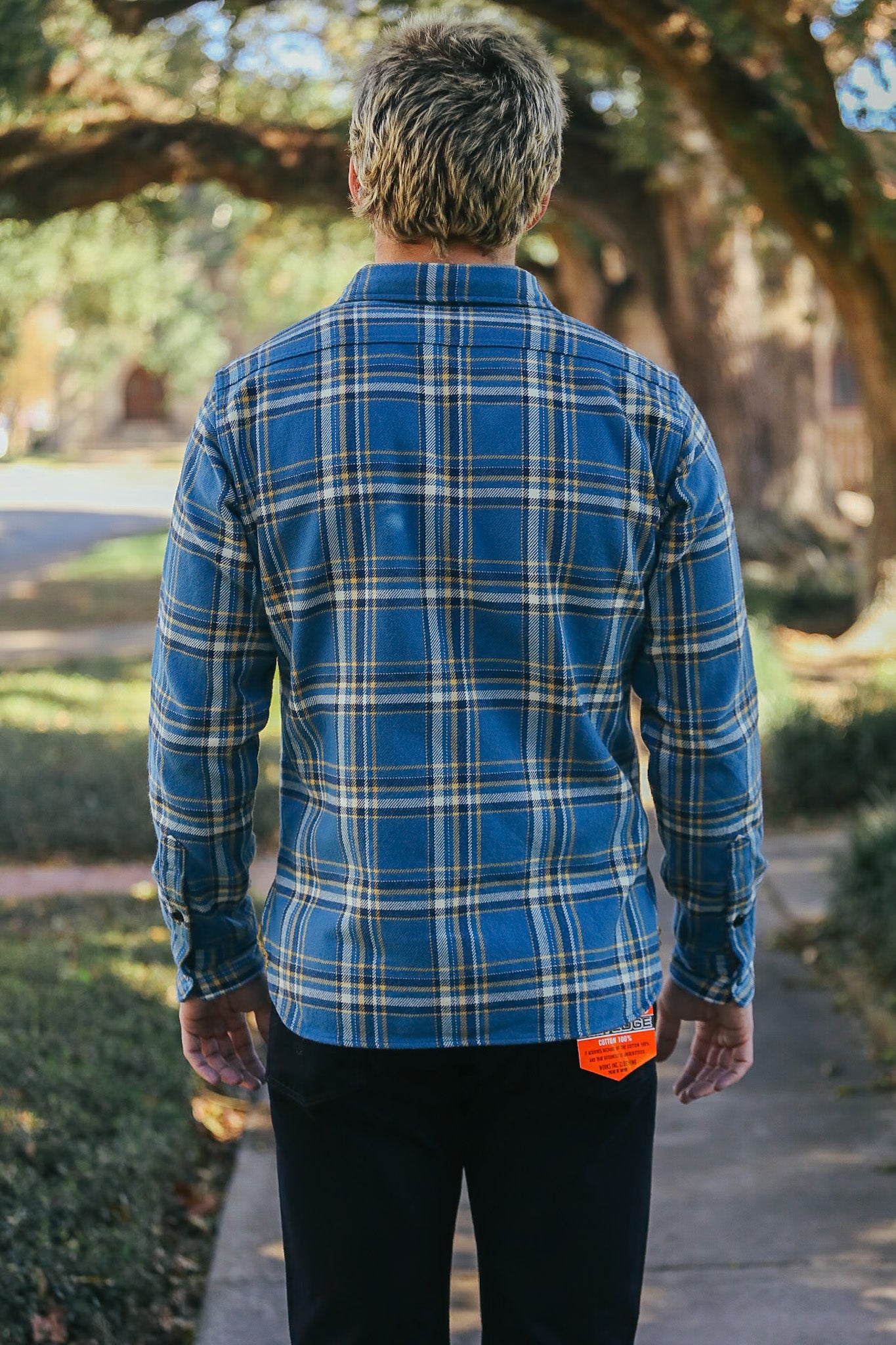 Ultra Heavy Flannel American Check Work Shirt - Blue IHSH-435-BLU