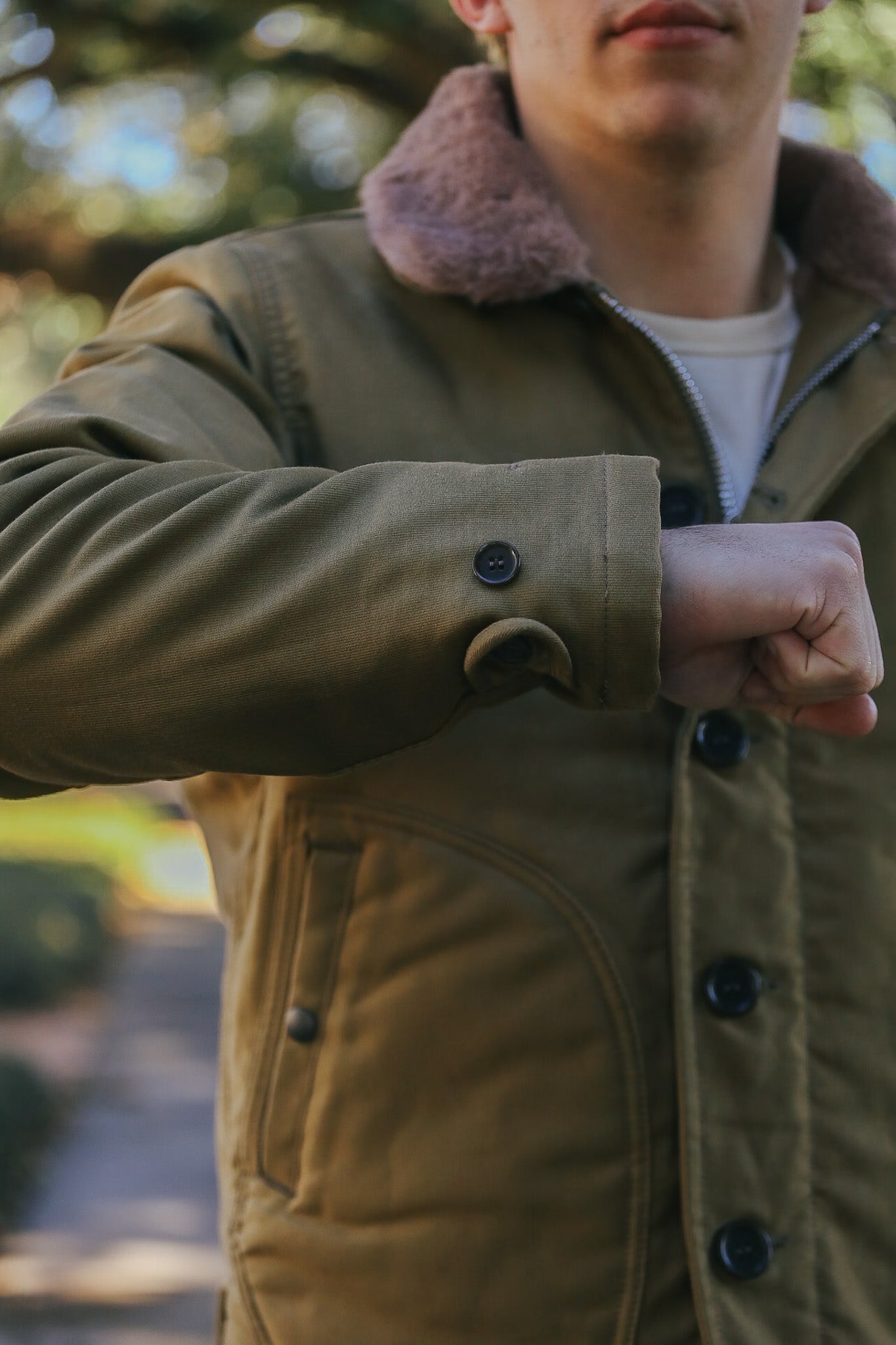 Whipcord N1 Deck Jacket - Khaki IHM-35-KHA