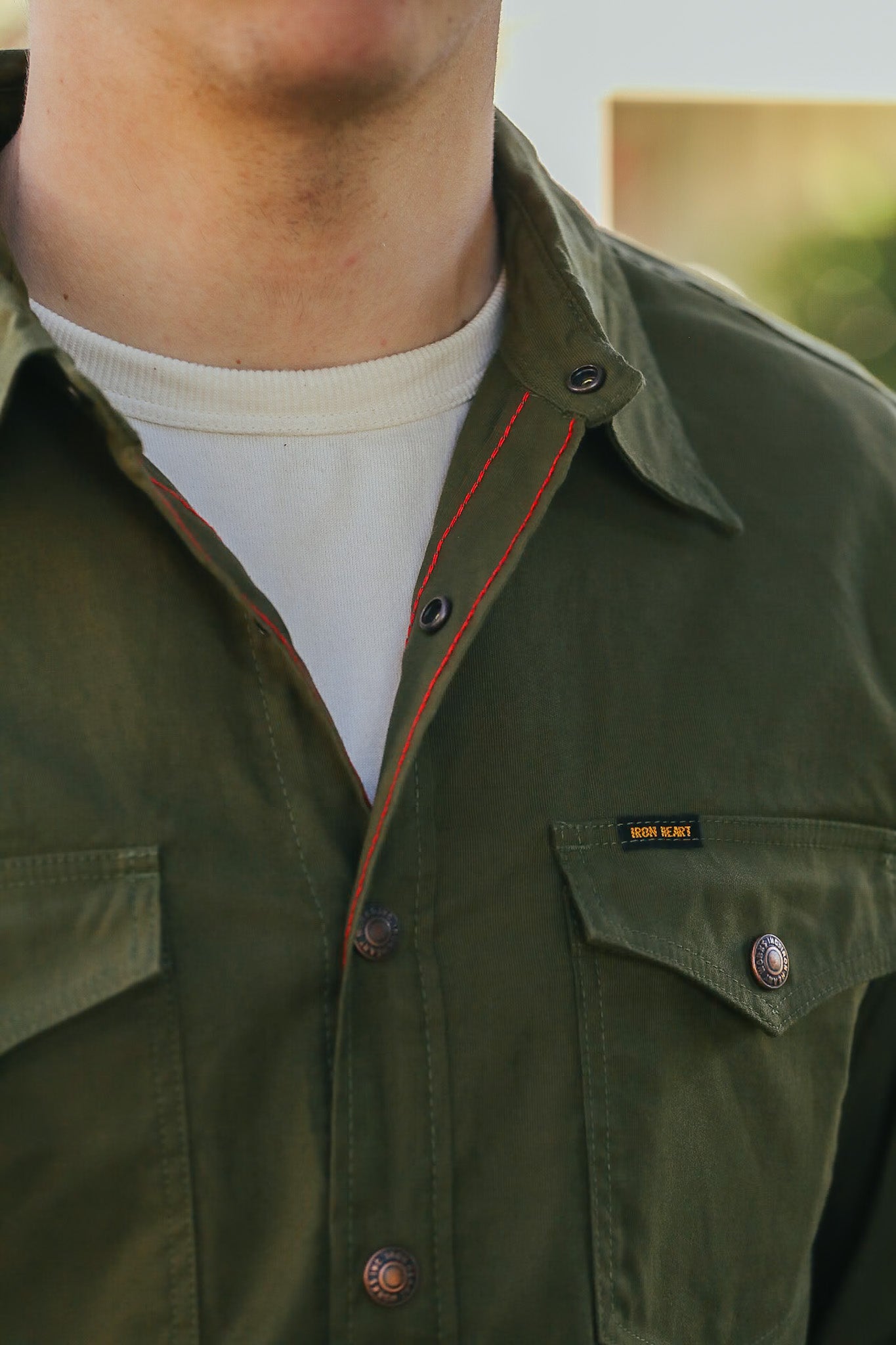 8oz Military Whipcord CPO Shirt - Olive IHSH-425-OLV