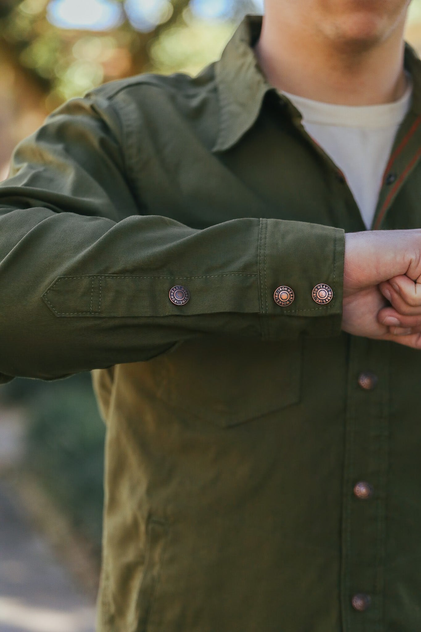 8oz Military Whipcord CPO Shirt - Olive IHSH-425-OLV