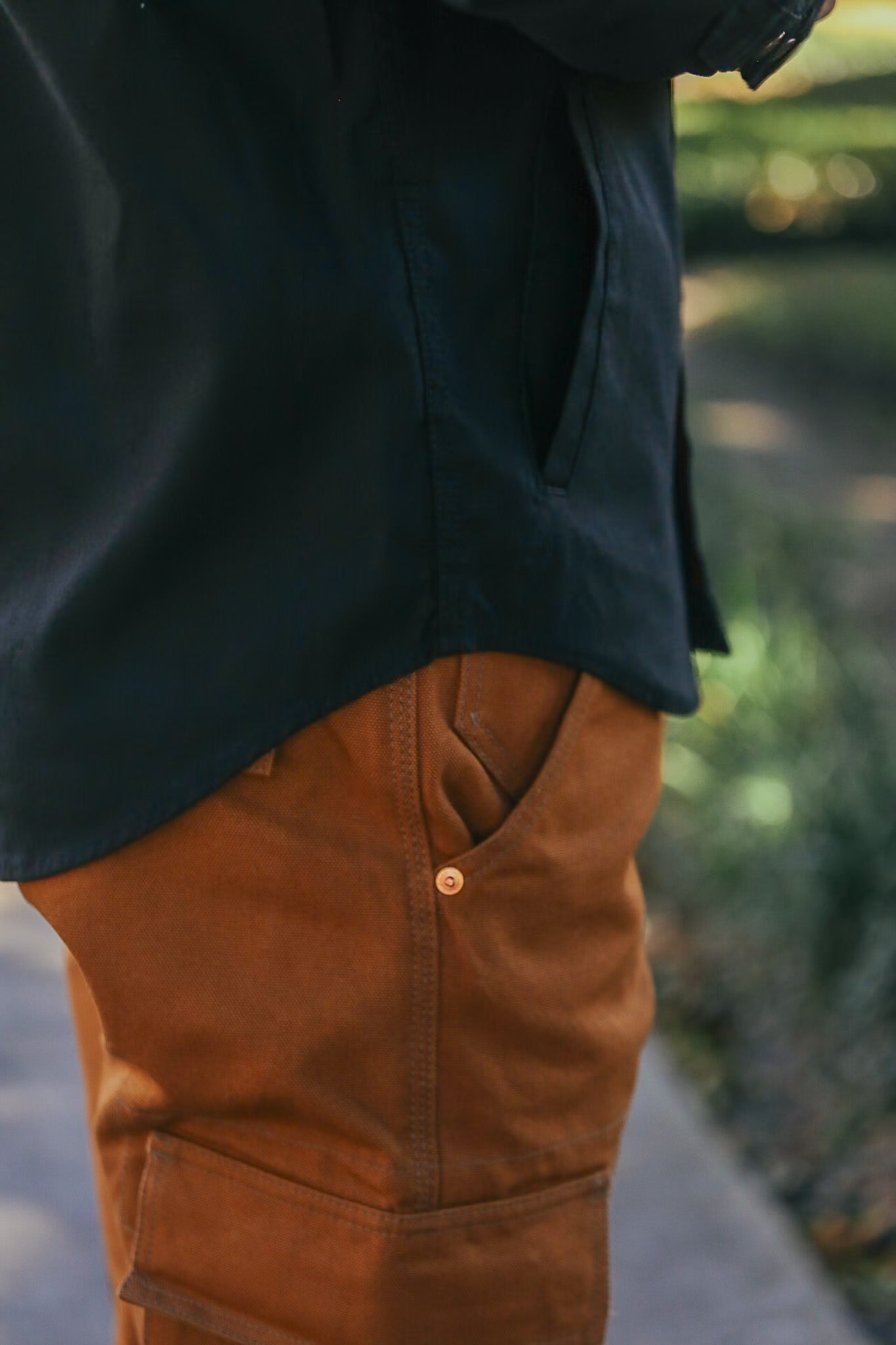 8oz Military Whipcord CPO Shirt - Black IHSH-425-BLK