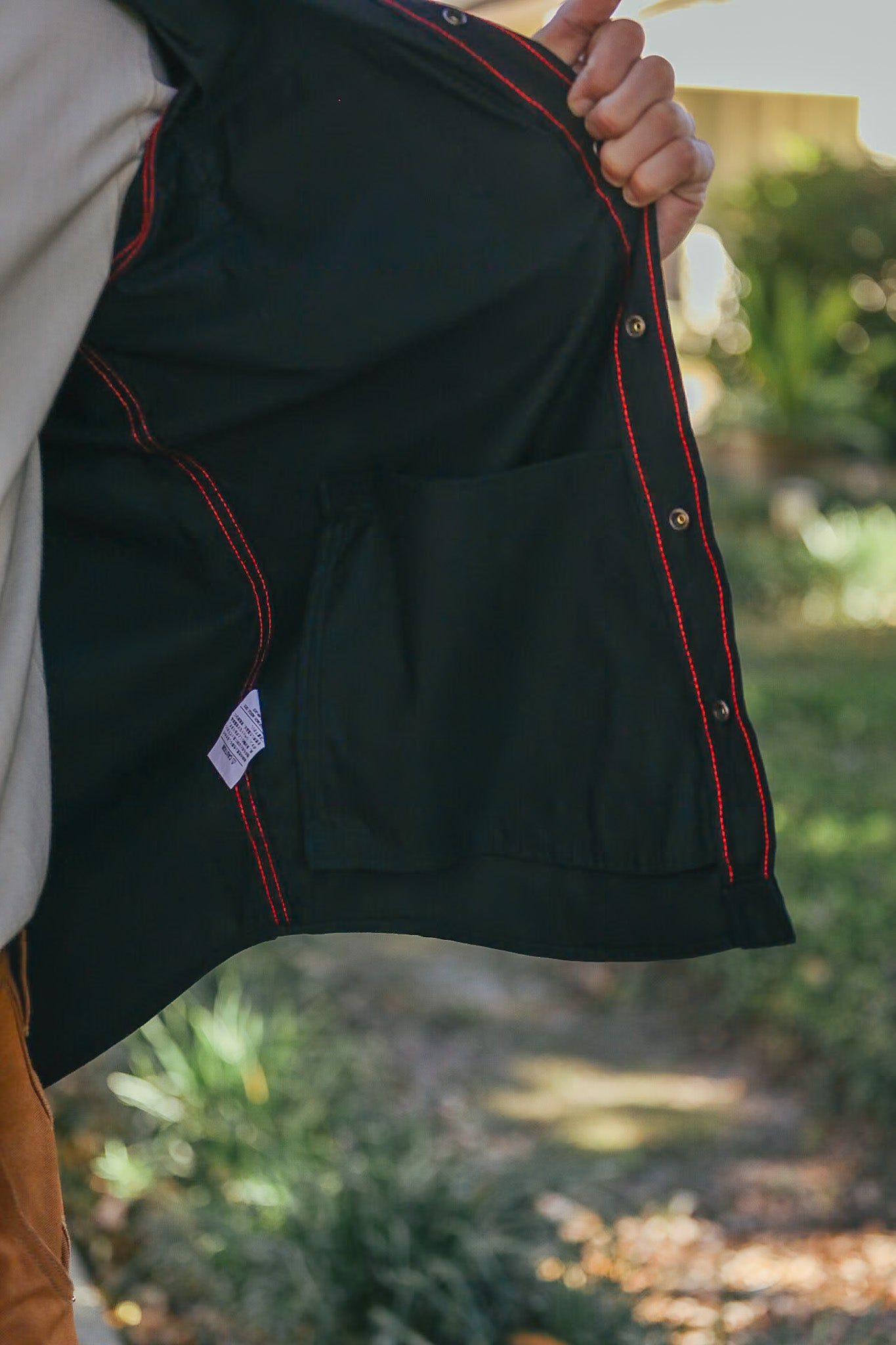 8oz Military Whipcord CPO Shirt - Black IHSH-425-BLK