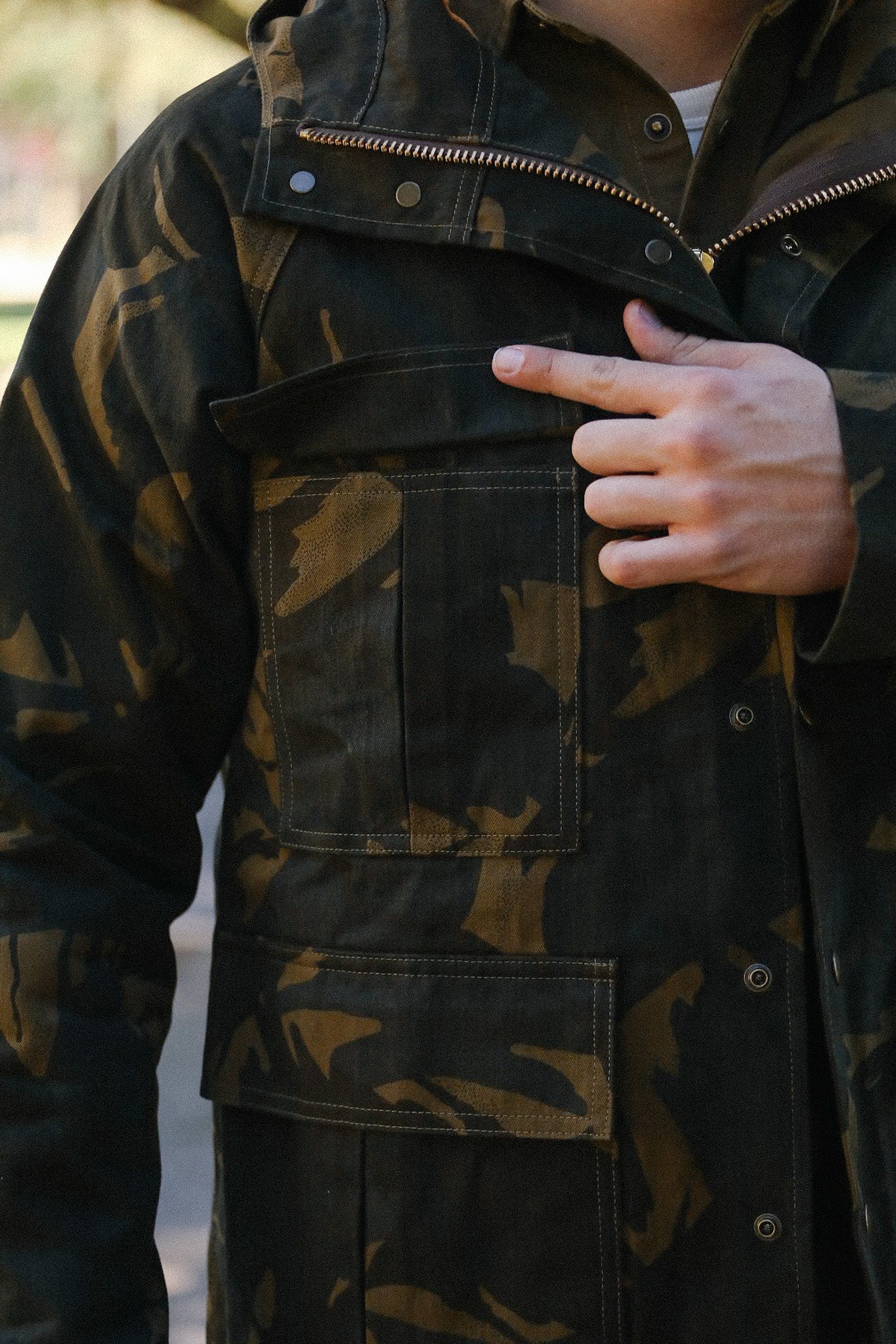 Heavy Duty Raincoat - Darkwood Camouflage