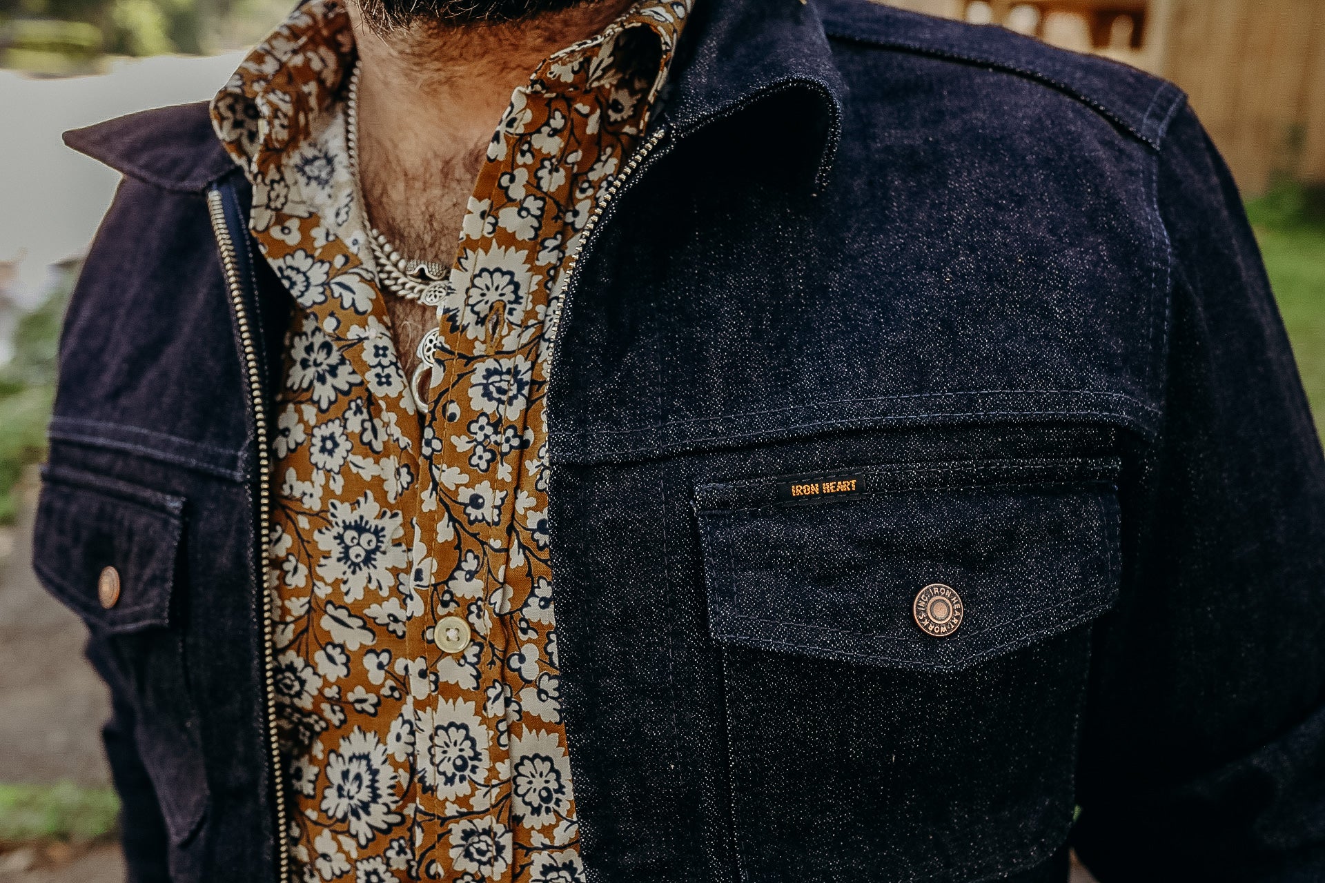 14oz Broken Twill Selvedge Denim Work Jacket - Indigo