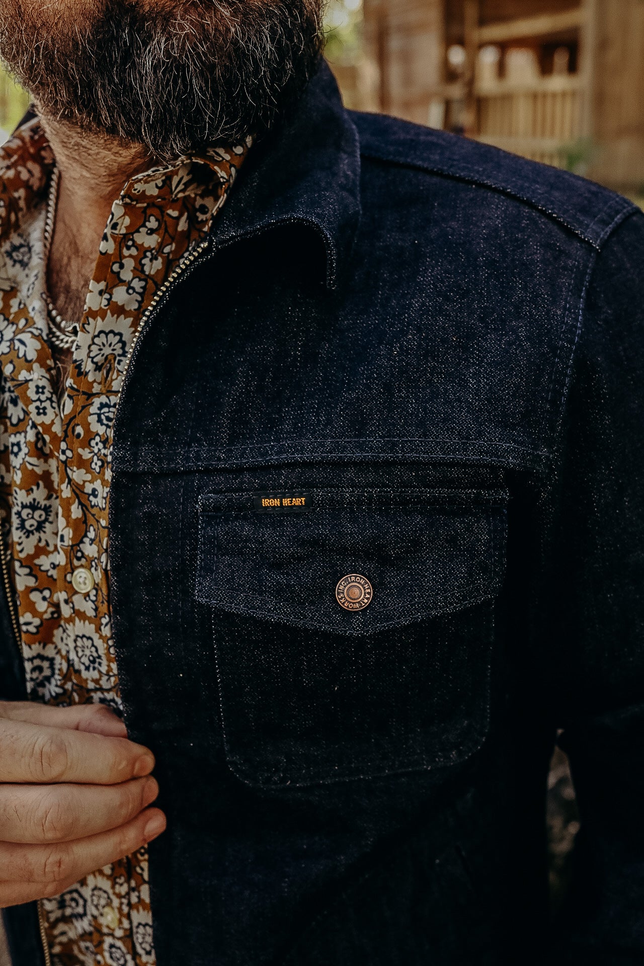 14oz Broken Twill Selvedge Denim Work Jacket - Indigo