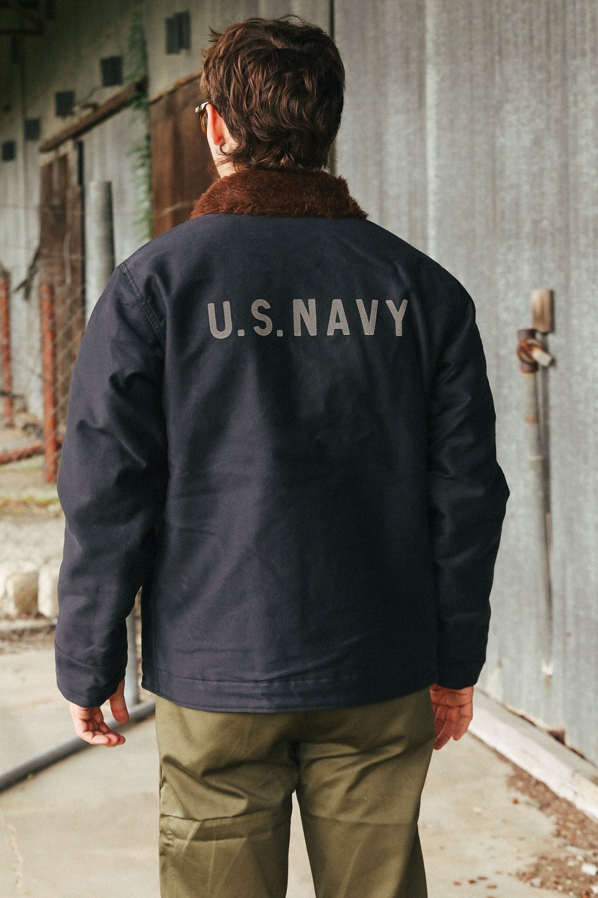 BR15340 Buzz Rickson's 1943 Model N-1 Navy Department Deck Jacket- Navy
