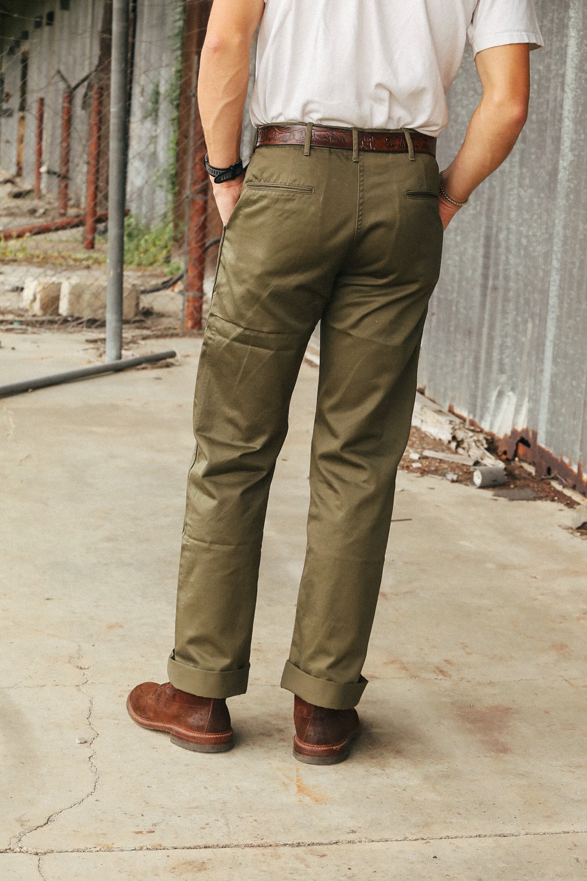 BR40025A Buzz Rickson Original Spec Chinos- Olive