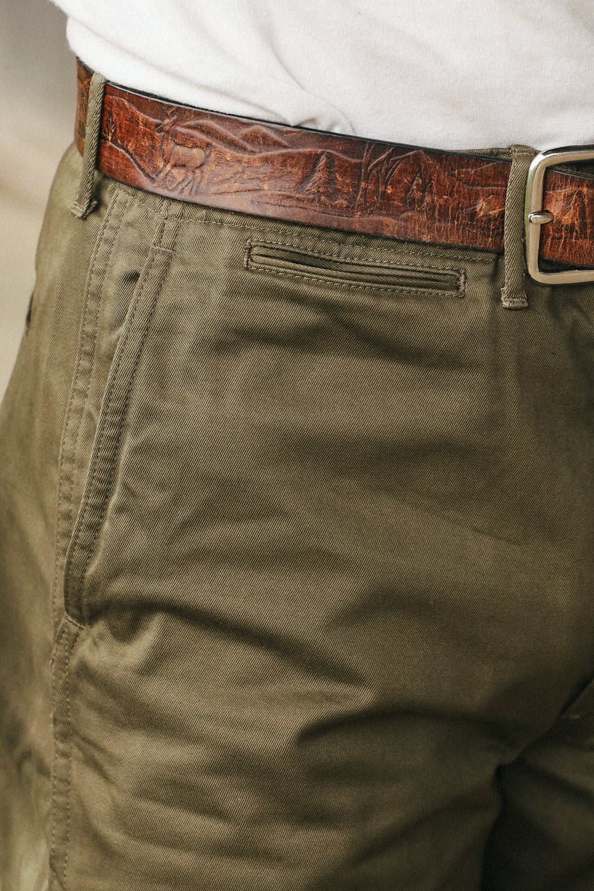 BR40025A Buzz Rickson Original Spec Chinos- Olive