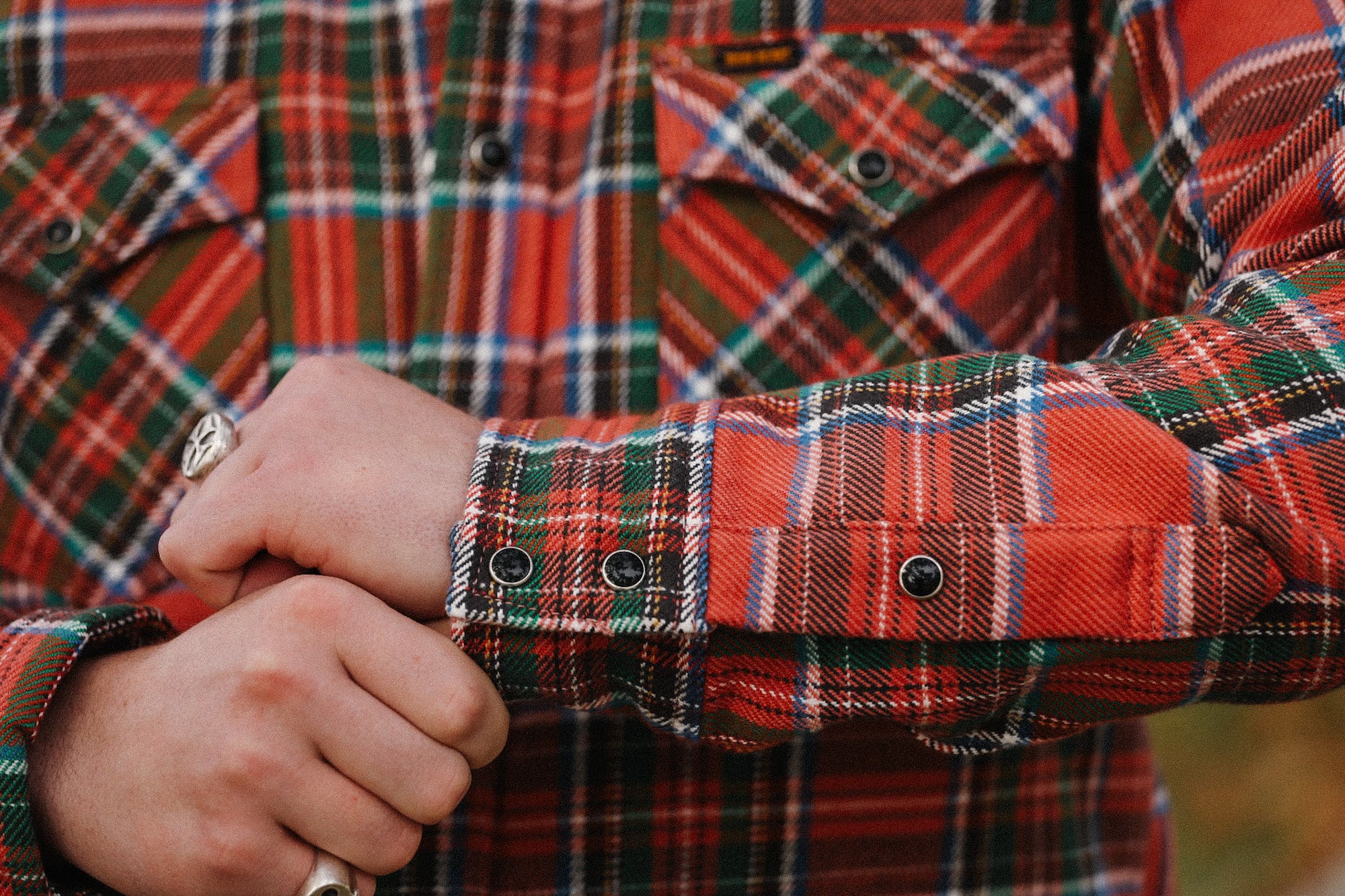Ultra Heavy Flannel American Check Western Shirt - Red &quot;The Watermelon Man&quot; IHSH-436-RED